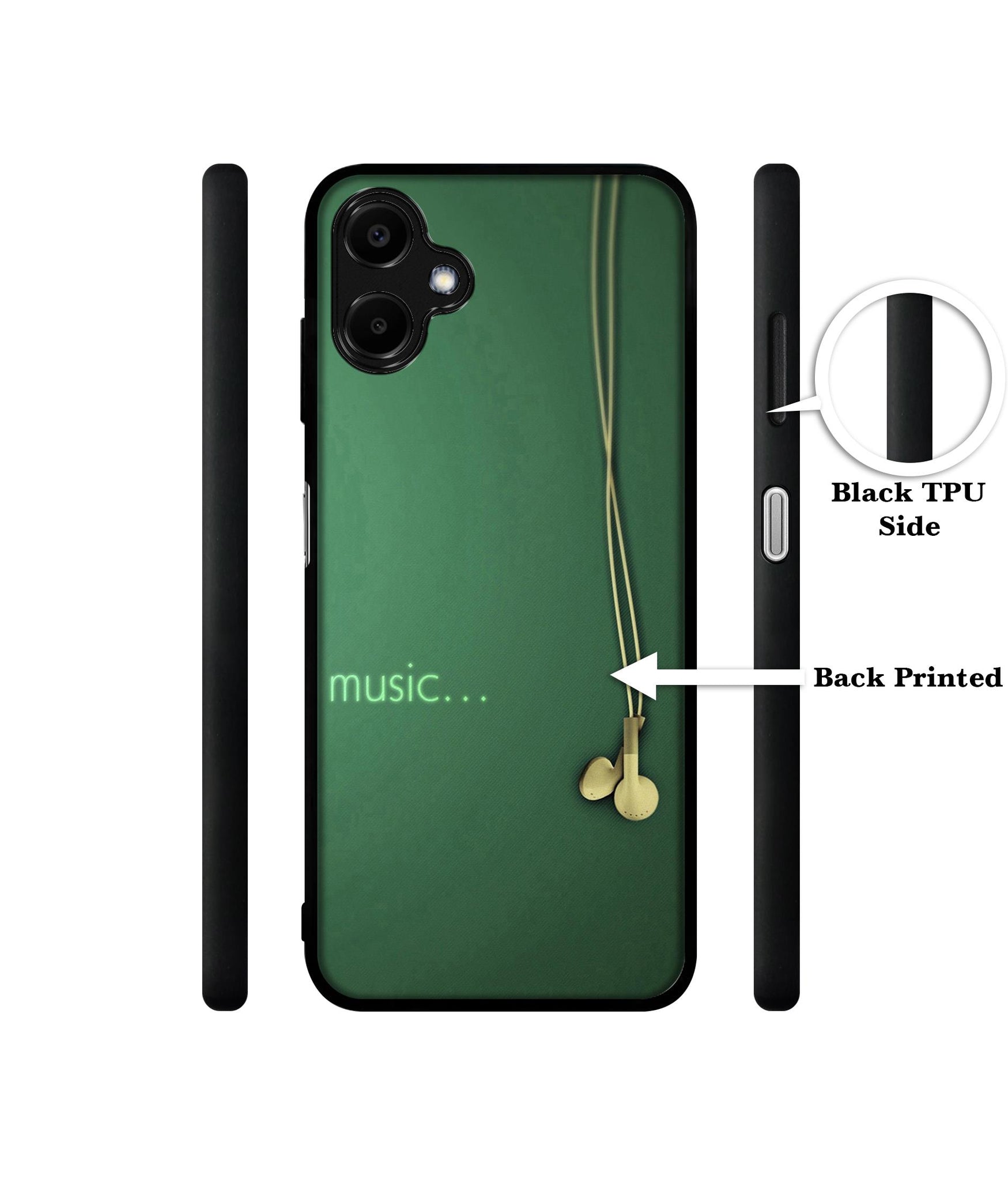Headphone Music Designer 2D Printed Back Case Cover for Samsung Galaxy F06 5G / M06 5G