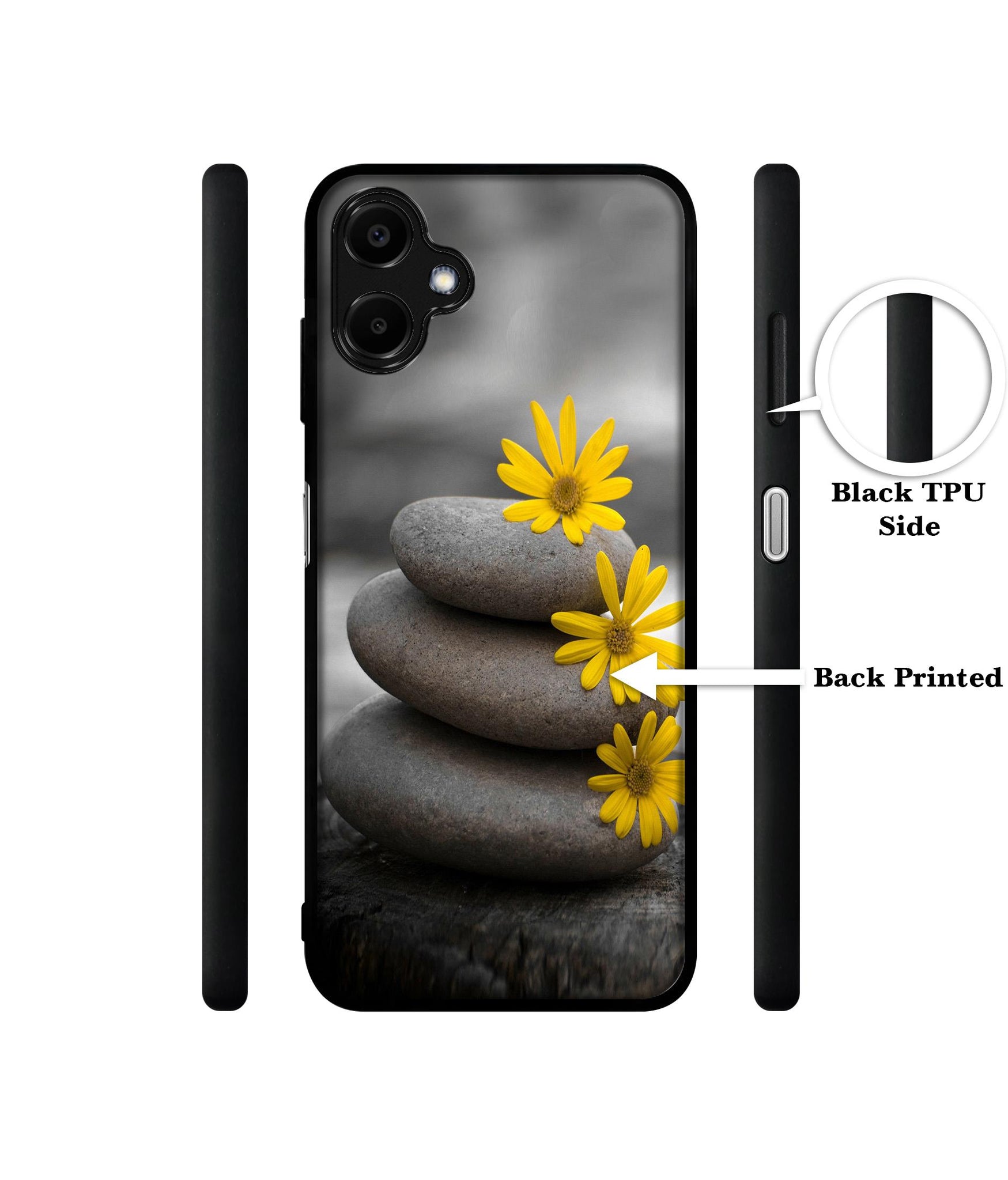 Stones And Flower Designer 2D Printed Back Case Cover for Samsung Galaxy F06 5G / M06 5G