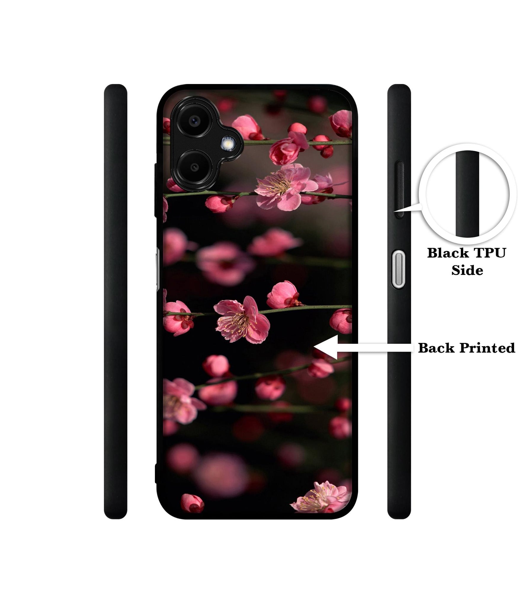 Pink Flowers Designer 2D Printed Back Case Cover for Samsung Galaxy F06 5G / M06 5G