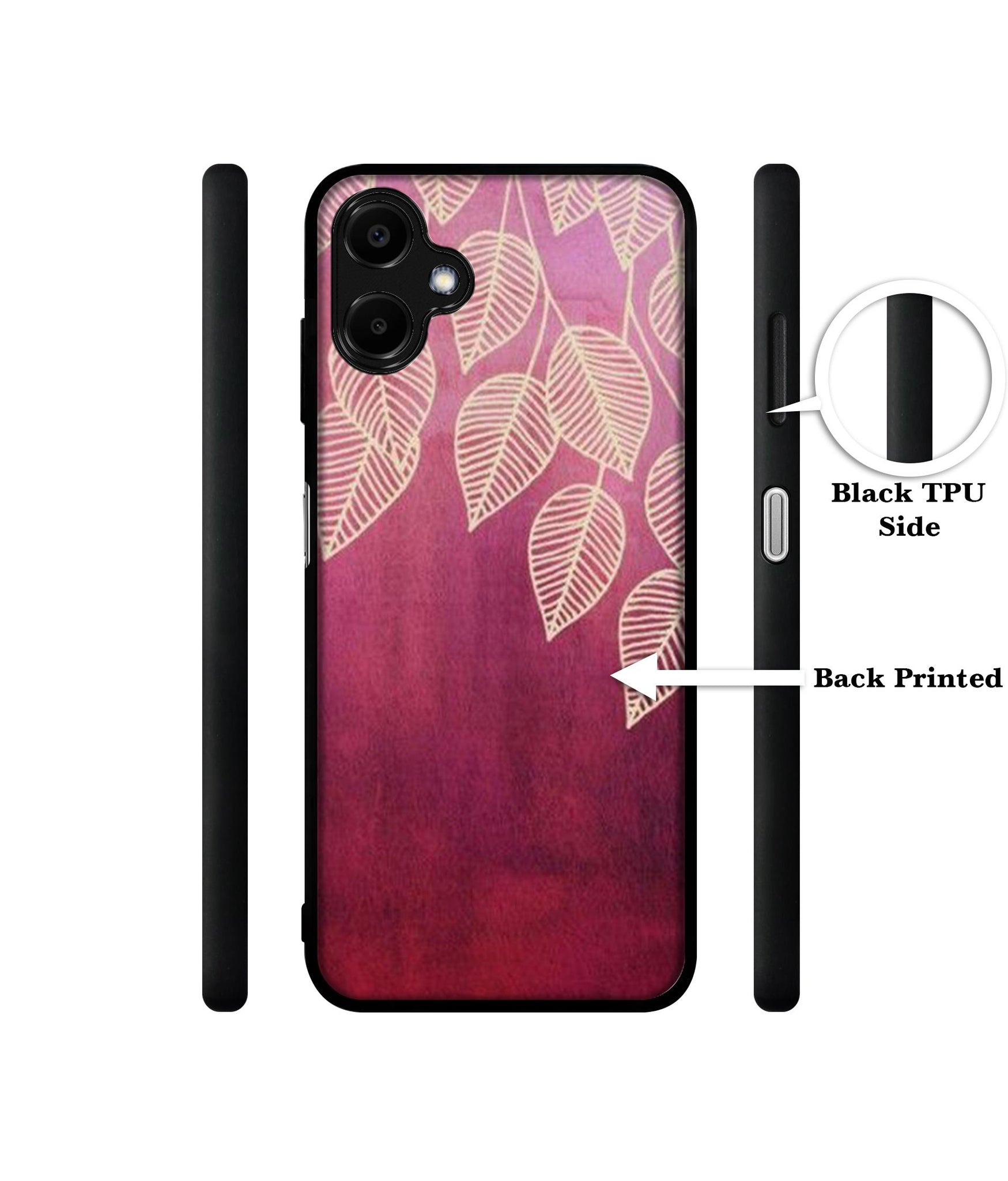 Leaf Pattern Designer 2D Printed Back Case Cover for Samsung Galaxy F06 5G / M06 5G