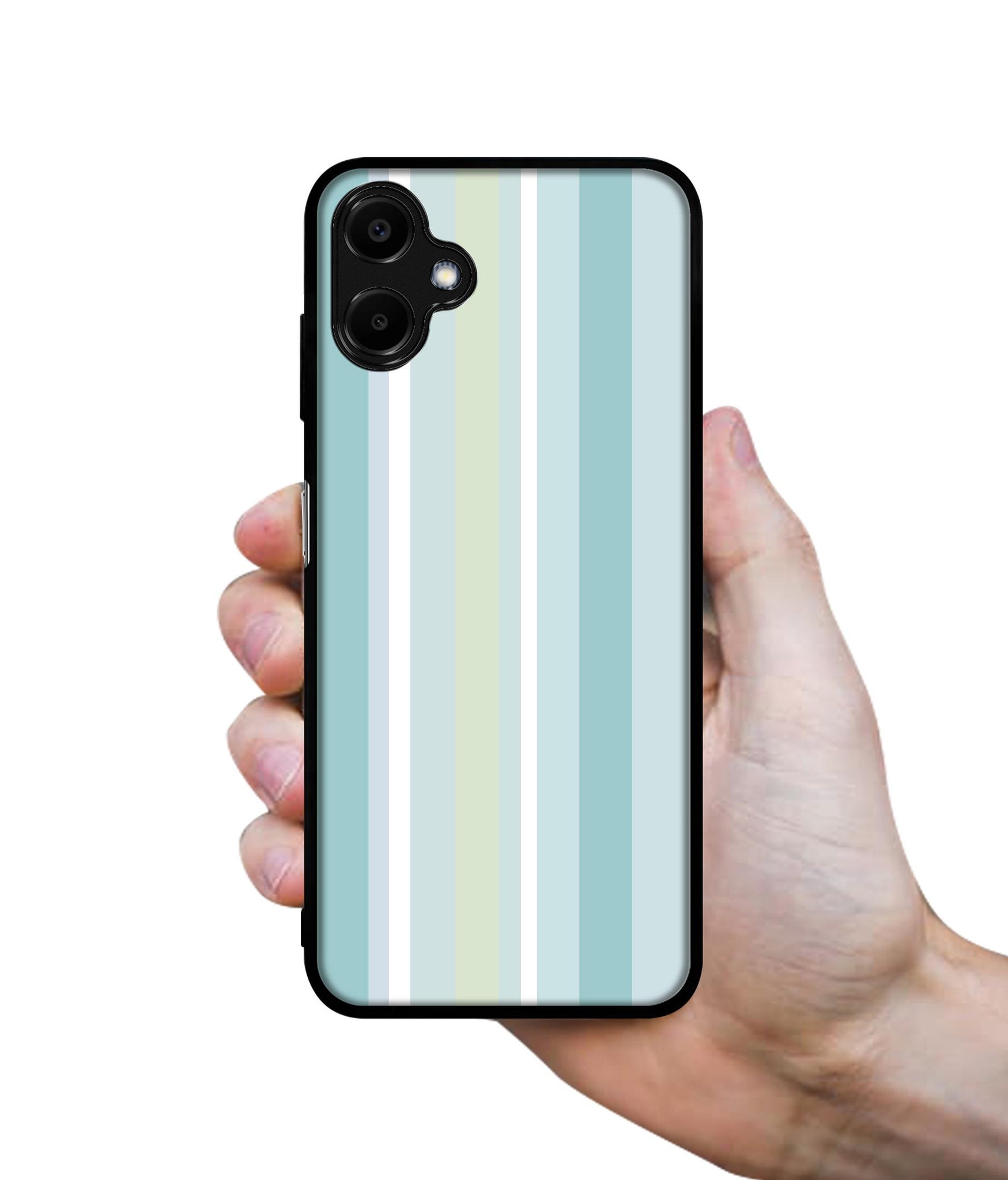 Light Green Stripes Designer 2D Printed Back Case Cover for Samsung Galaxy F06 5G / M06 5G