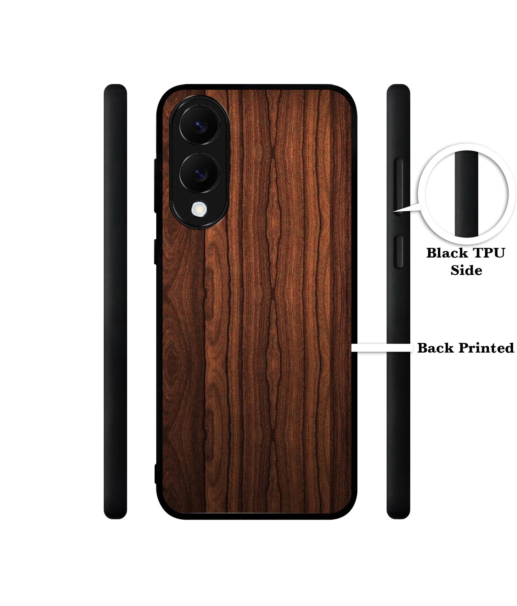 Brown Wooden Texture Designer 2D Printed Back Case Cover for Samsung Galaxy S25 Edge 5G