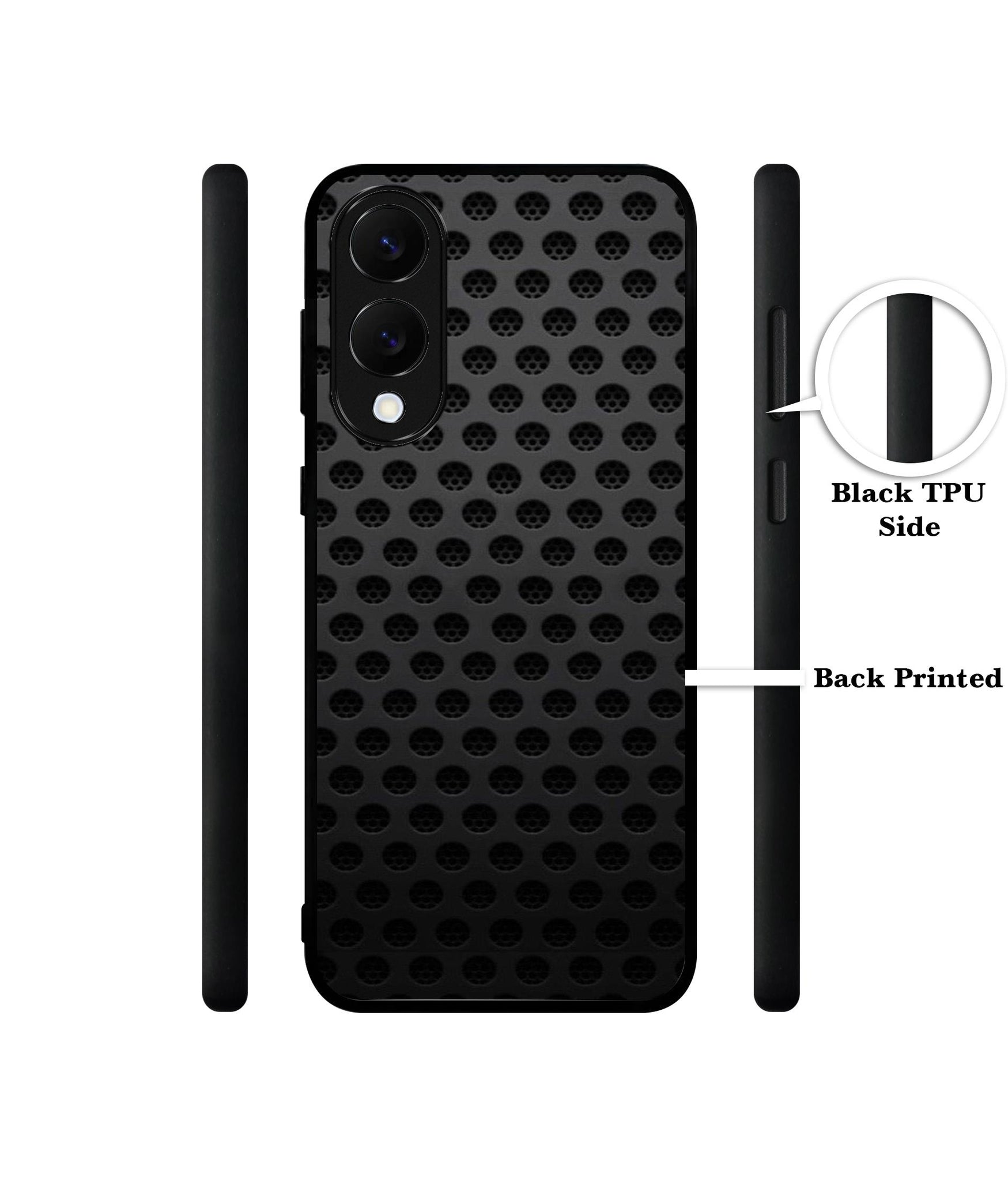 Black Circle Designer 2D Printed Back Case Cover for Samsung Galaxy S25 Edge 5G