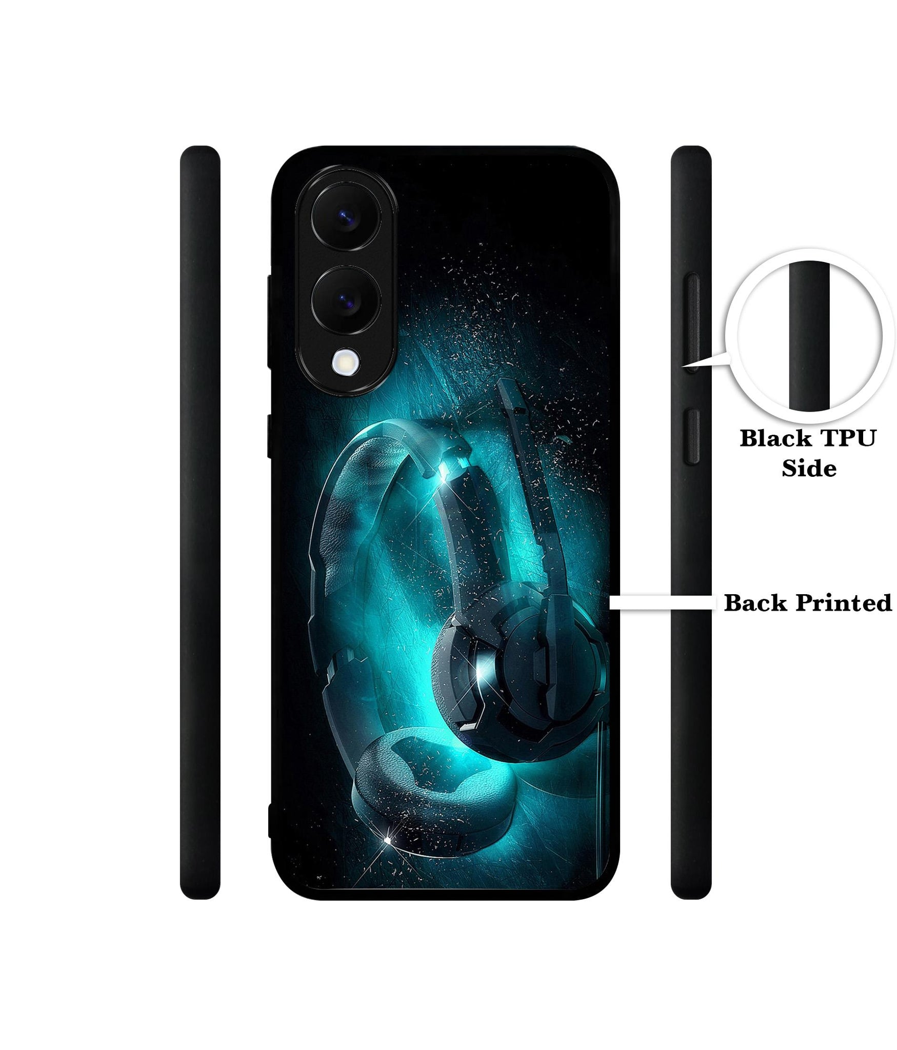 Cool Headphone Designer 2D Printed Back Case Cover for Samsung Galaxy S25 Edge 5G