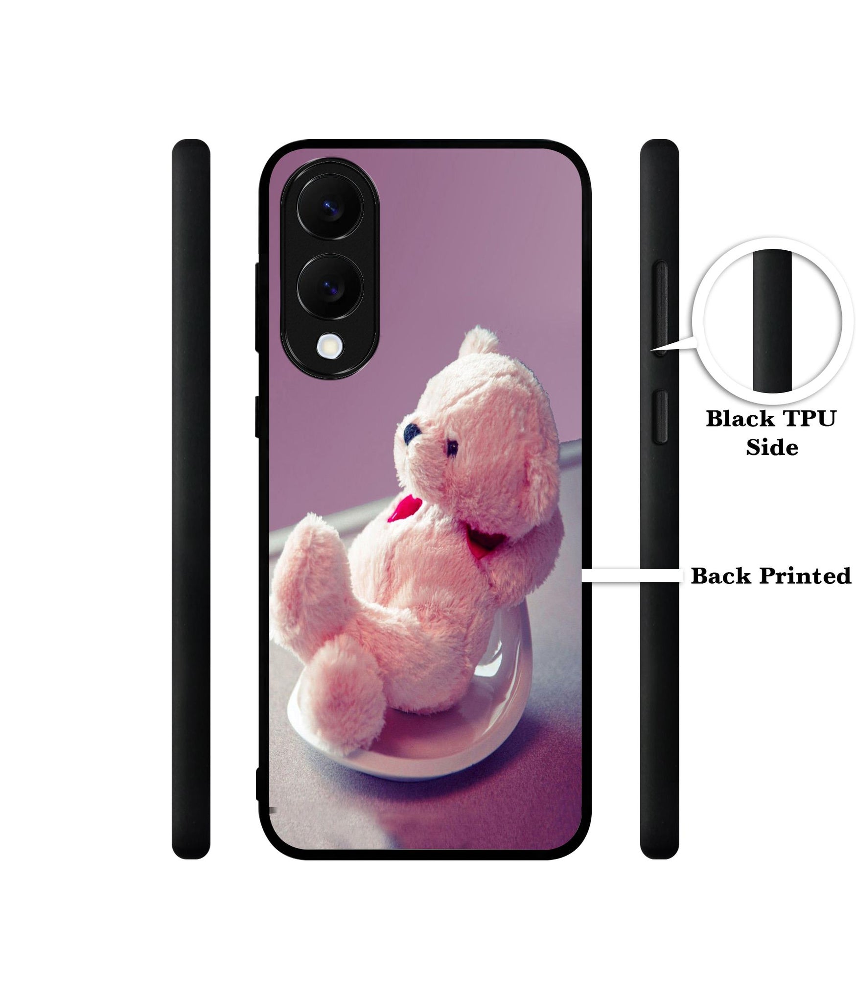 Cute Teddy Bear Designer 2D Printed Back Case Cover for Samsung Galaxy S25 Edge 5G