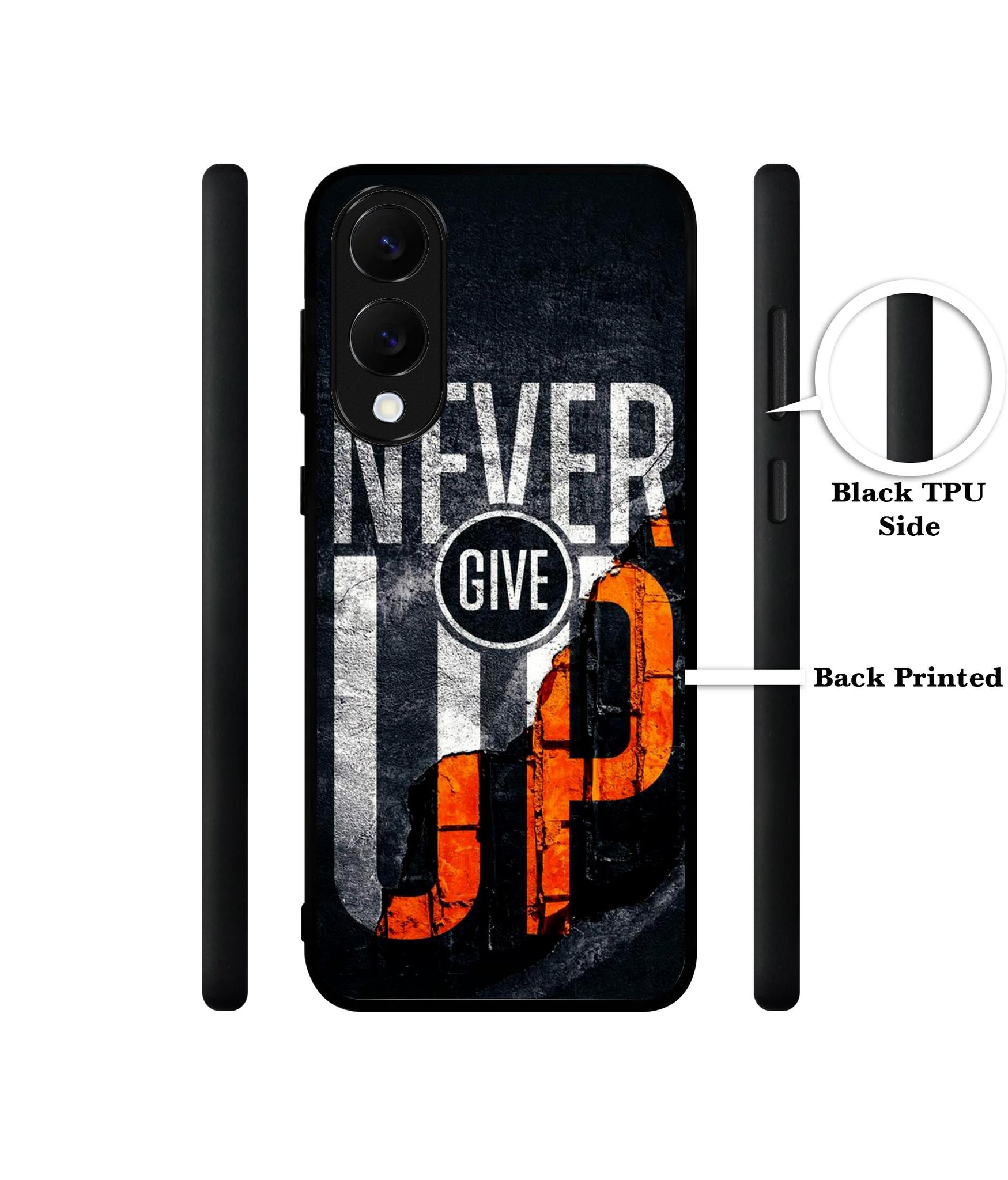 Never Give Up Designer 2D Printed Back Case Cover for Samsung Galaxy S25 Edge 5G
