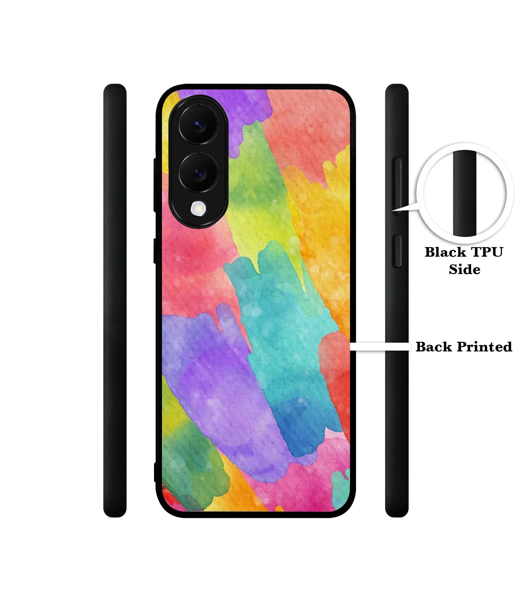 Water Paint Colorful Abstract Designer 2D Printed Back Case Cover for Samsung Galaxy S25 Edge 5G