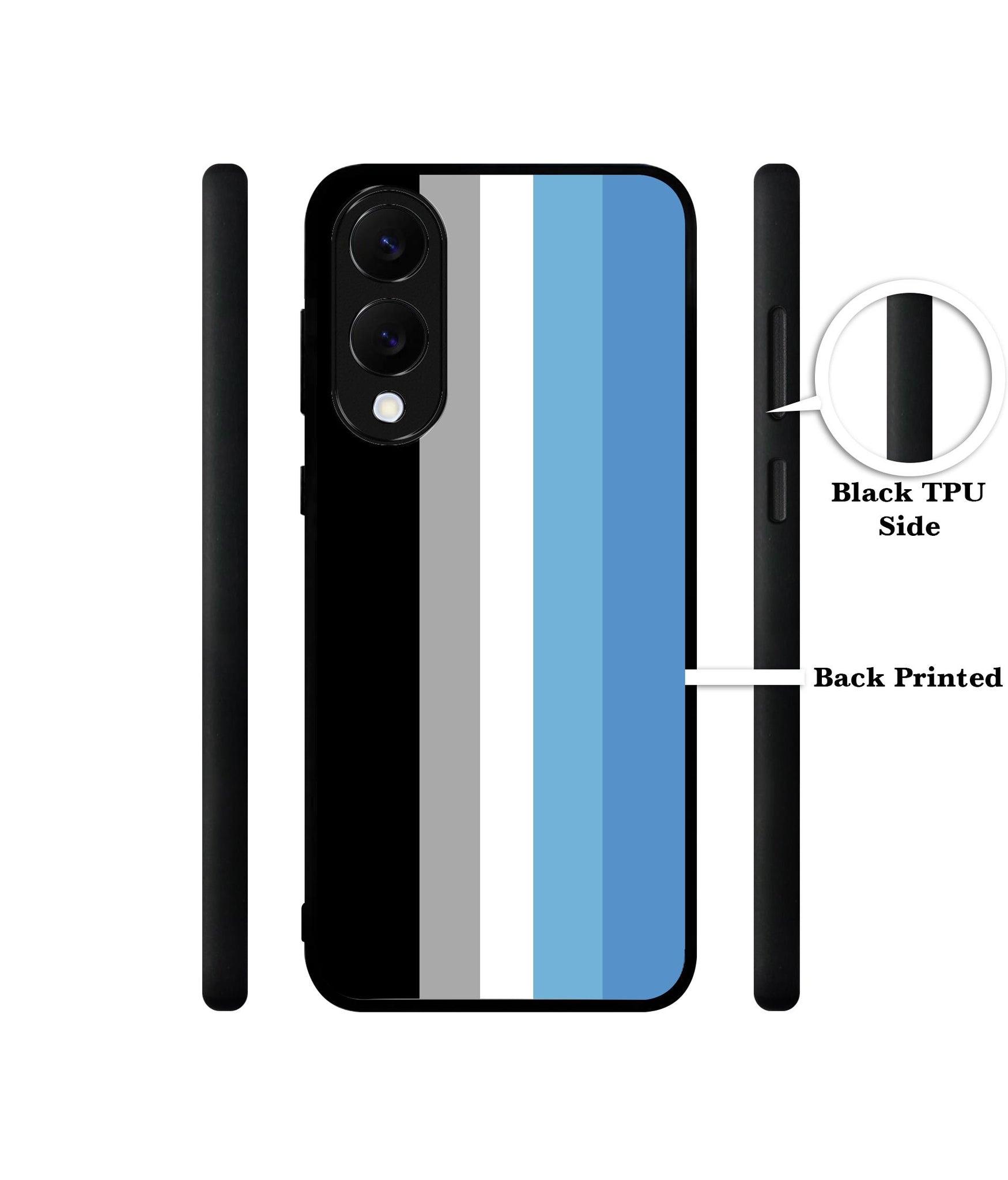 White and Blue Lines Designer 2D Printed Back Case Cover for Samsung Galaxy S25 Edge 5G