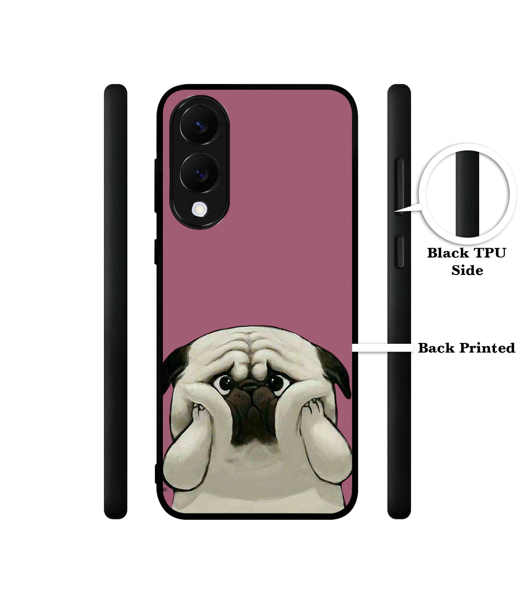 Cute Pug Holding Big Cheeks Designer 2D Printed Back Case Cover for Samsung Galaxy S25 Edge 5G