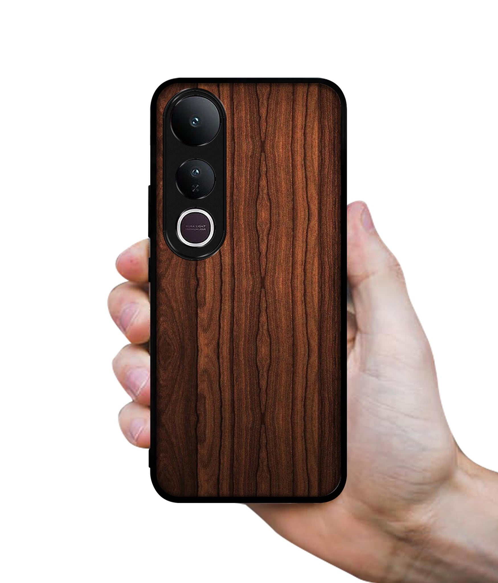 Brown Wooden Texture Designer 2D Printed Back Case Cover for Vivo V50 Lite 5G / V50 Lite 4G