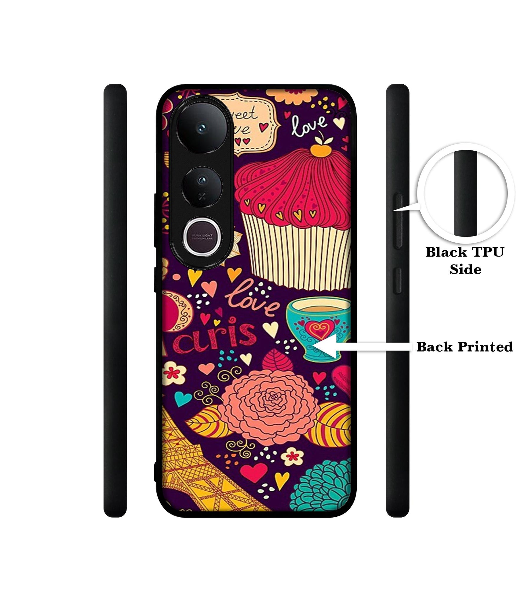 Paris Flower Love Designer 2D Printed Back Case Cover for Vivo V50 Lite 5G / V50 Lite 4G