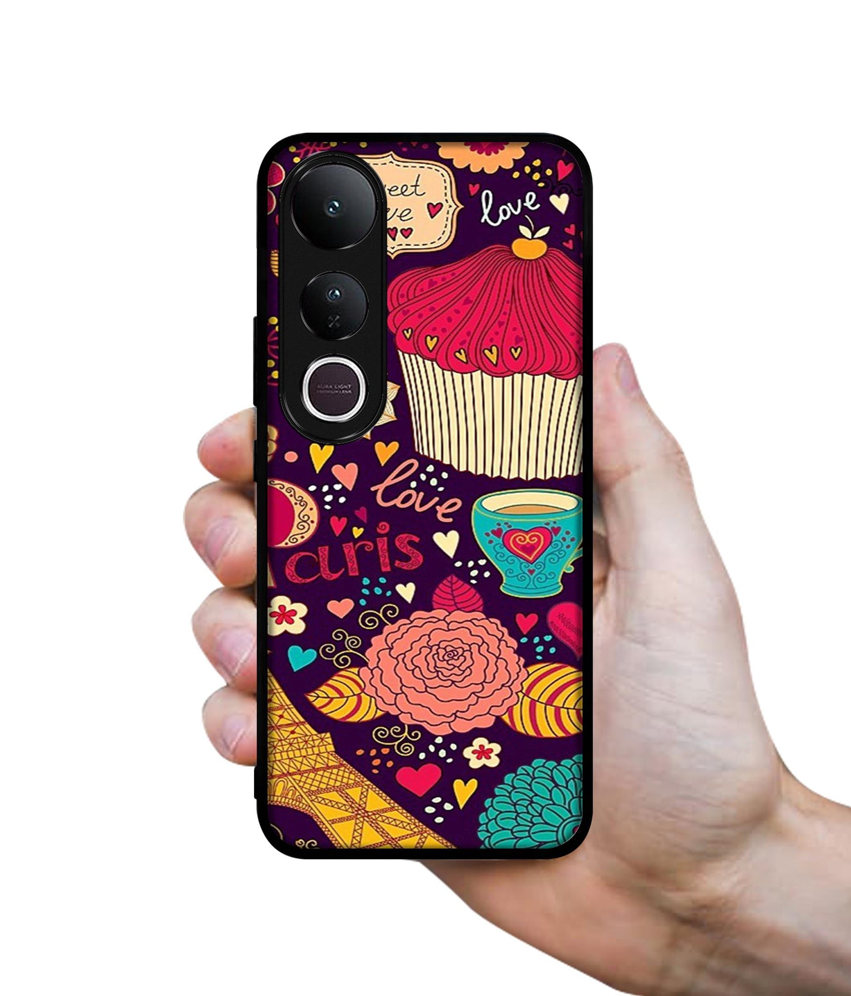 Paris Flower Love Designer 2D Printed Back Case Cover for Vivo V50 Lite 5G / V50 Lite 4G