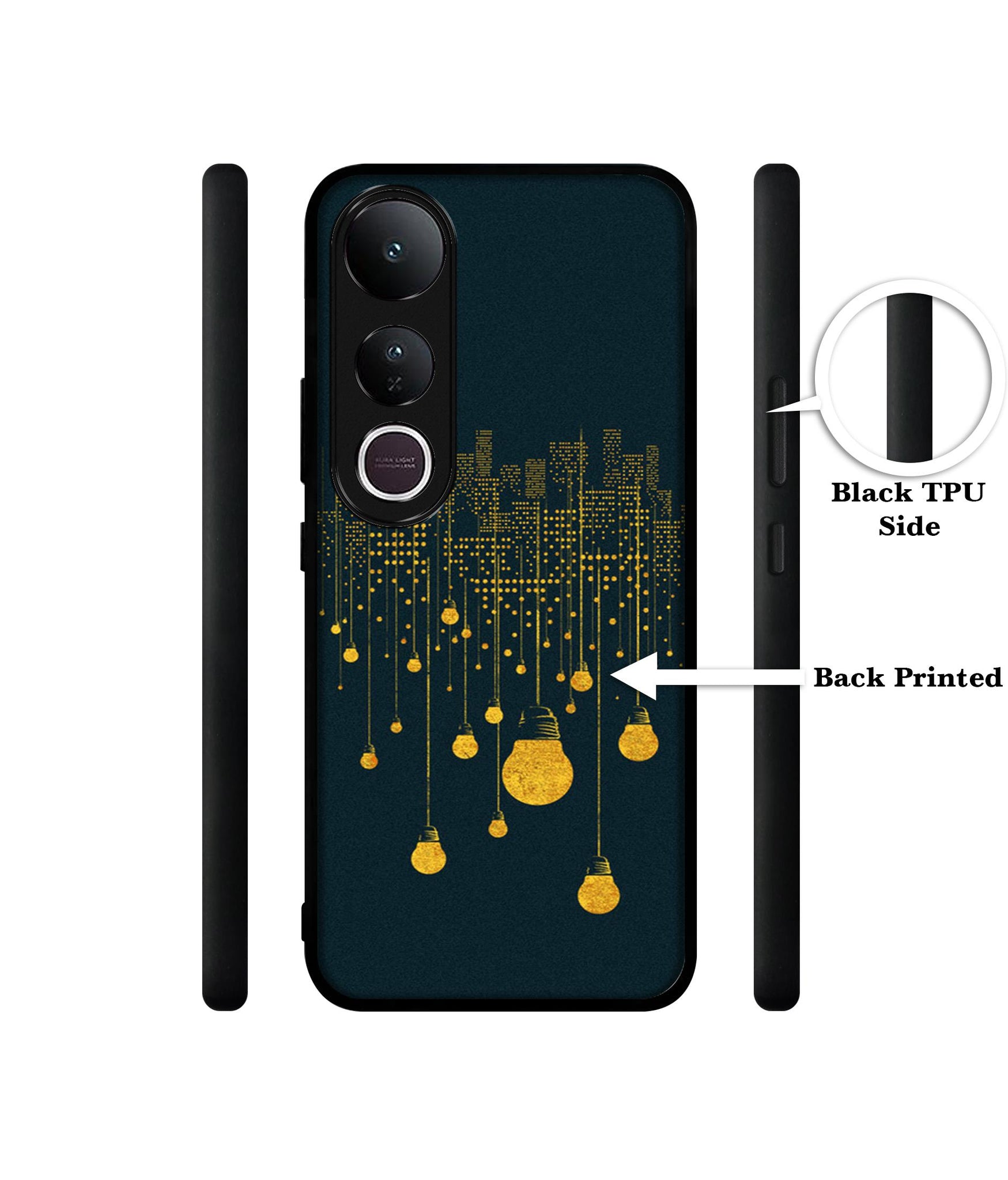 City Light Pattern Designer 2D Printed Back Case Cover for Vivo V50 Lite 5G / V50 Lite 4G