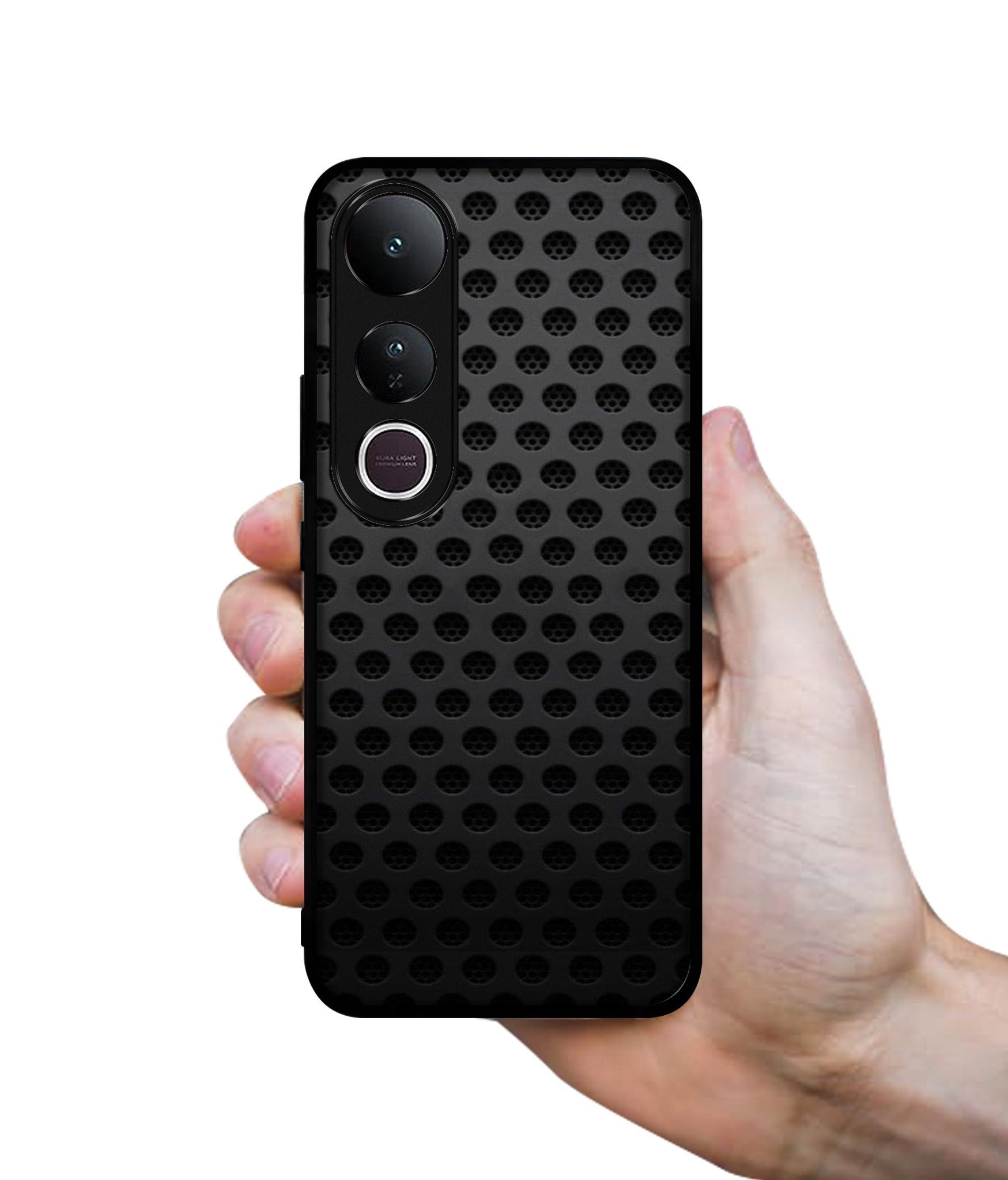 Black Circle Designer 2D Printed Back Case Cover for Vivo V50 Lite 5G / V50 Lite 4G