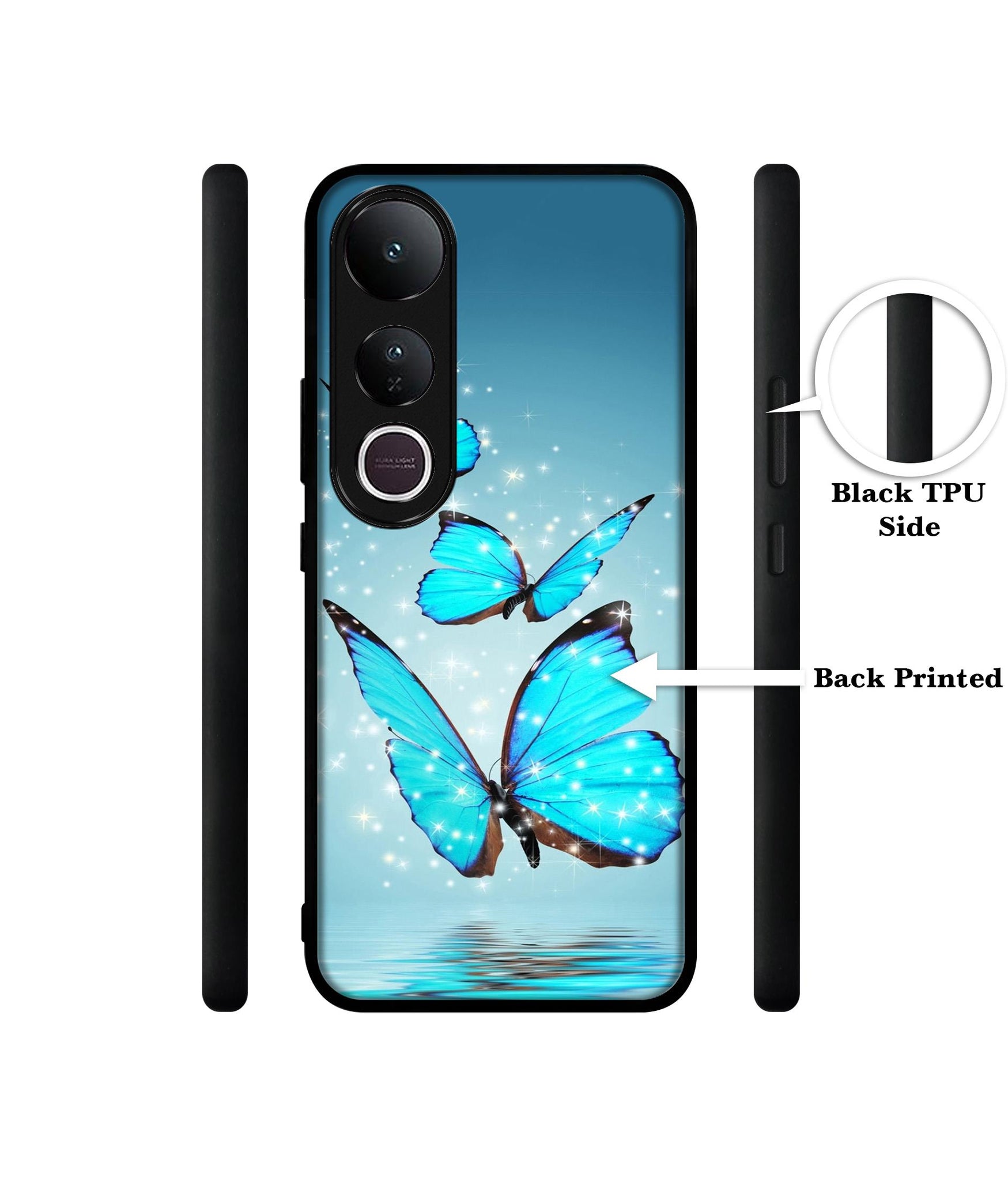 Flying Butterflies Designer 2D Printed Back Case Cover for Vivo V50 Lite 5G / V50 Lite 4G