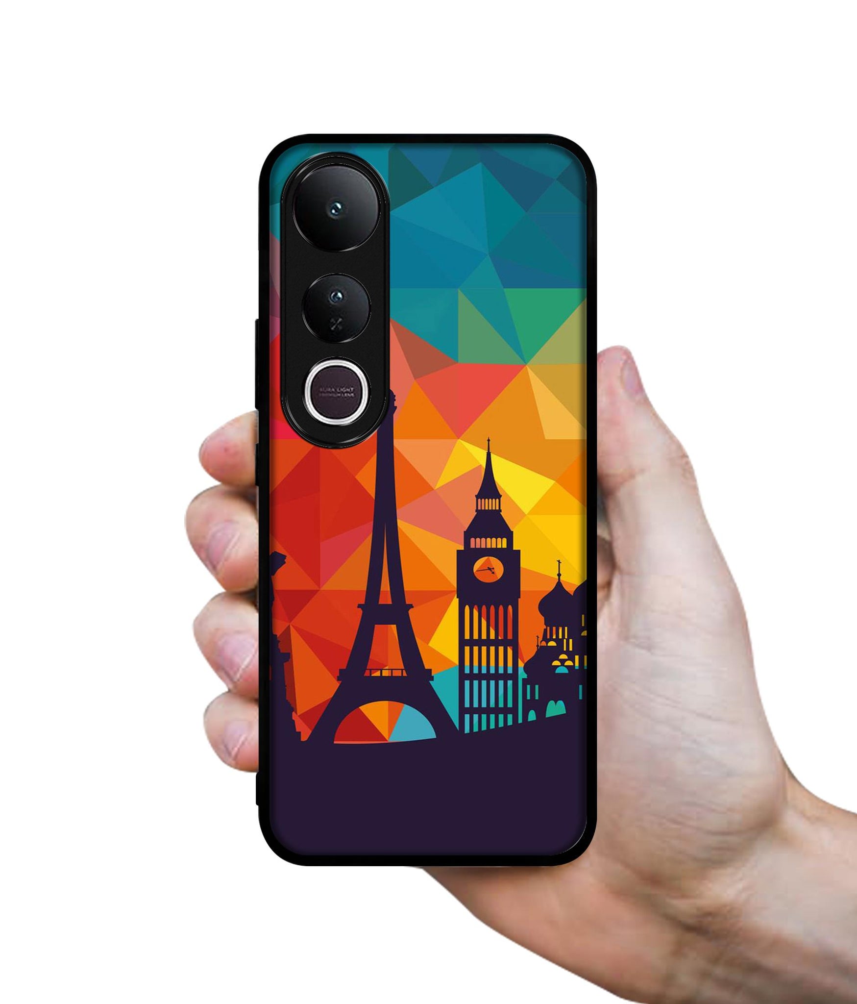 Colored Paris Designer 2D Printed Back Case Cover for Vivo V50 Lite 5G / V50 Lite 4G