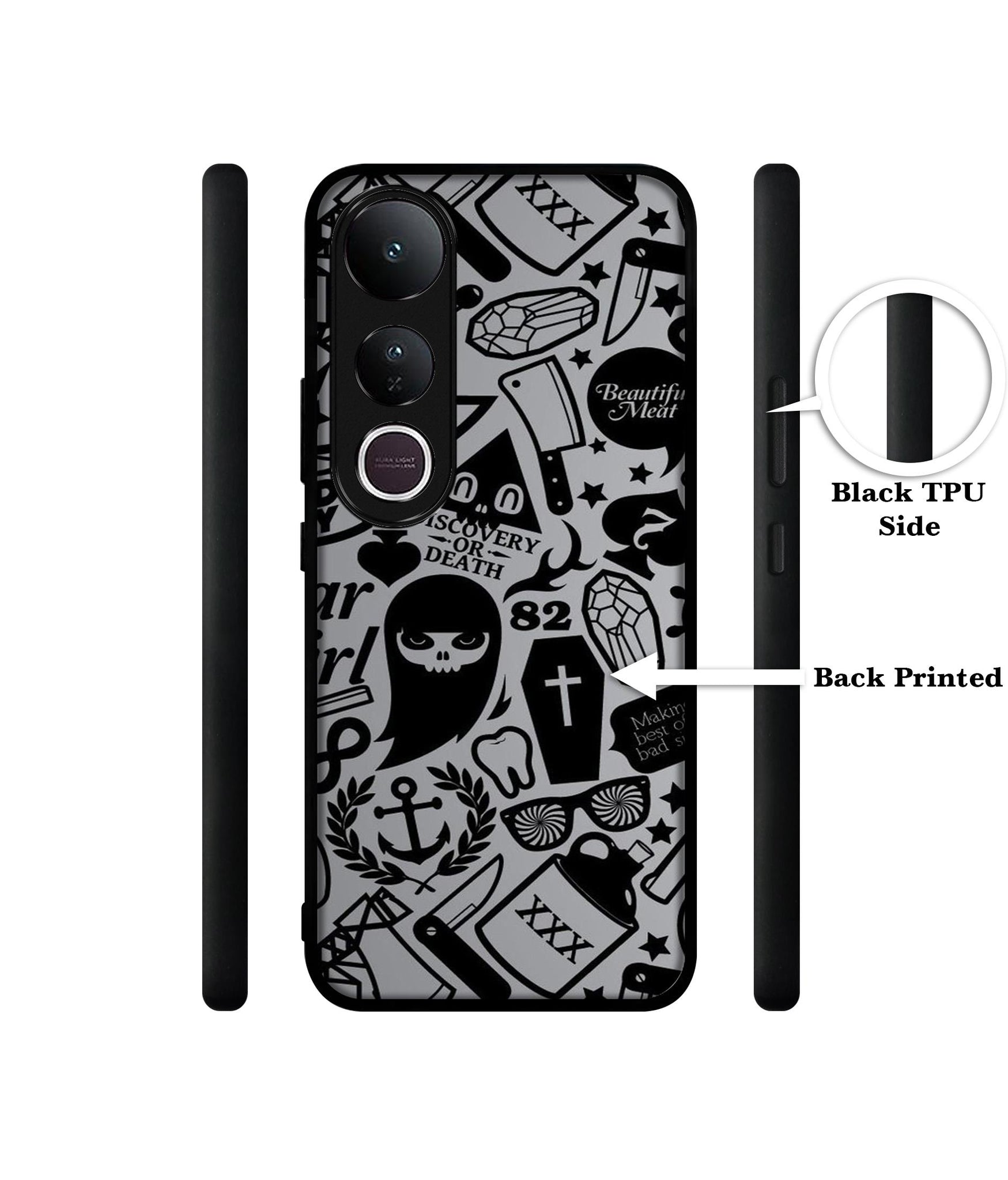Discover Or Death Designer 2D Printed Back Case Cover for Vivo V50 Lite 5G / V50 Lite 4G