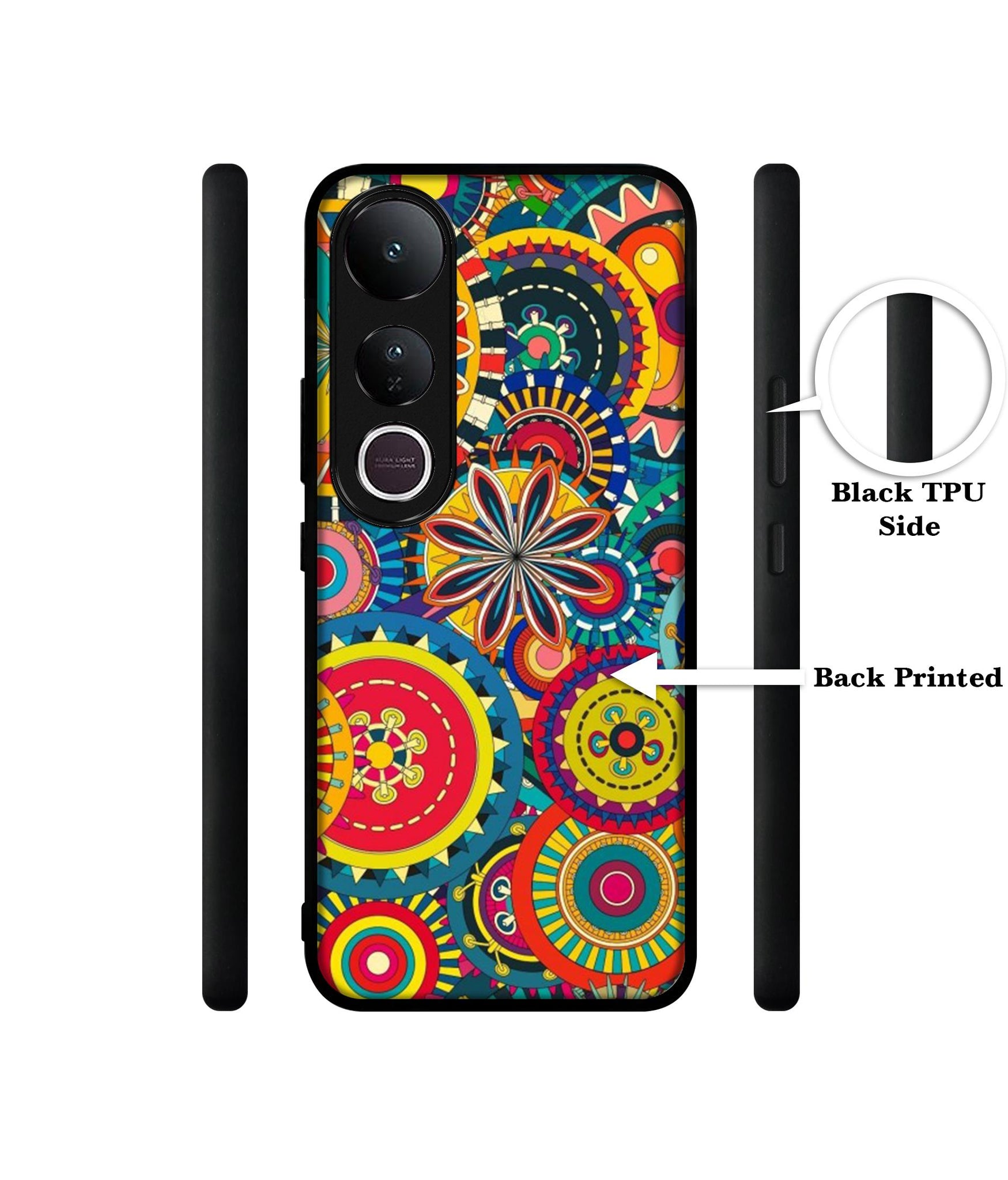 Ring Pattern Print Designer 2D Printed Back Case Cover for Vivo V50 Lite 5G / V50 Lite 4G
