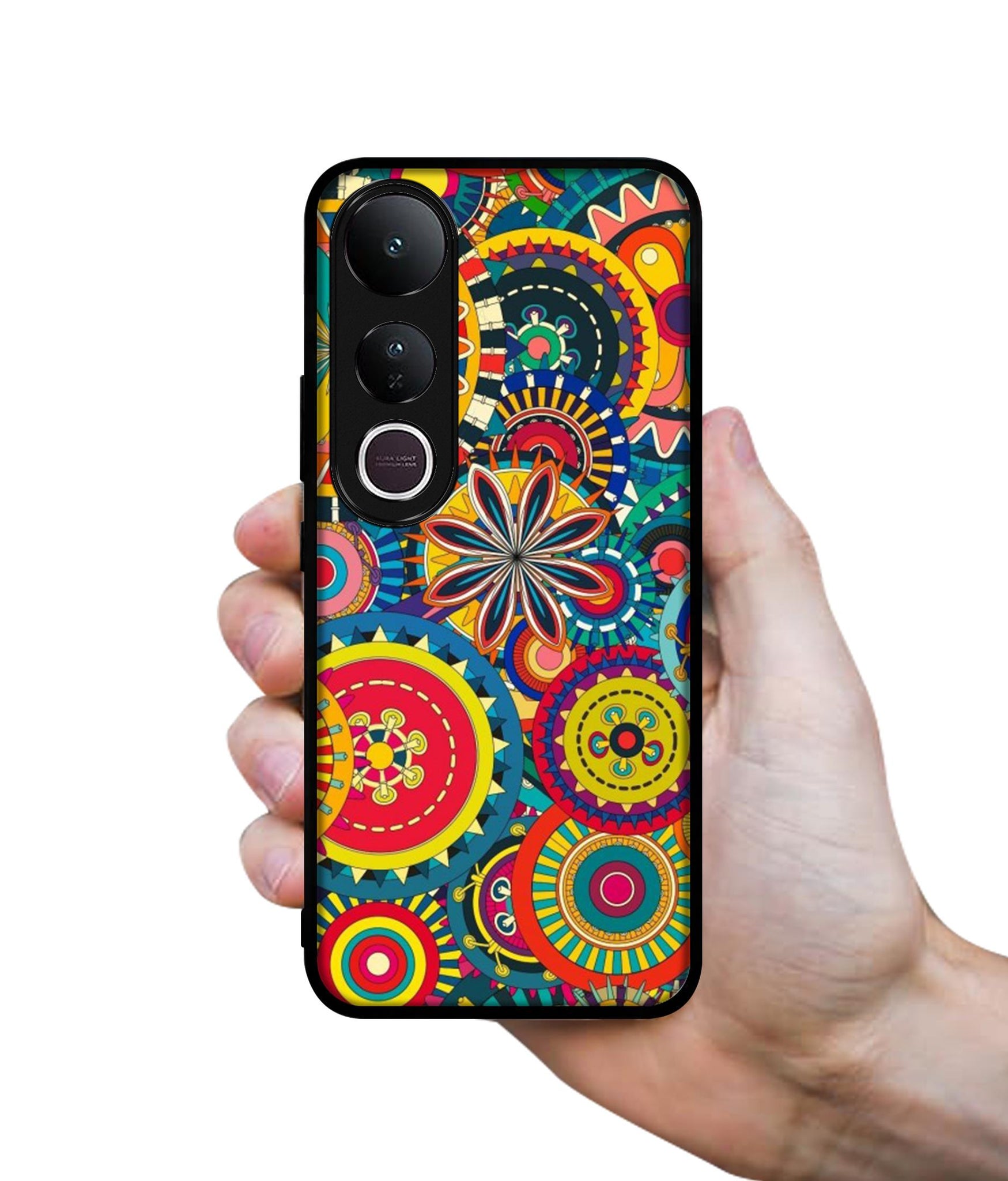 Ring Pattern Print Designer 2D Printed Back Case Cover for Vivo V50 Lite 5G / V50 Lite 4G