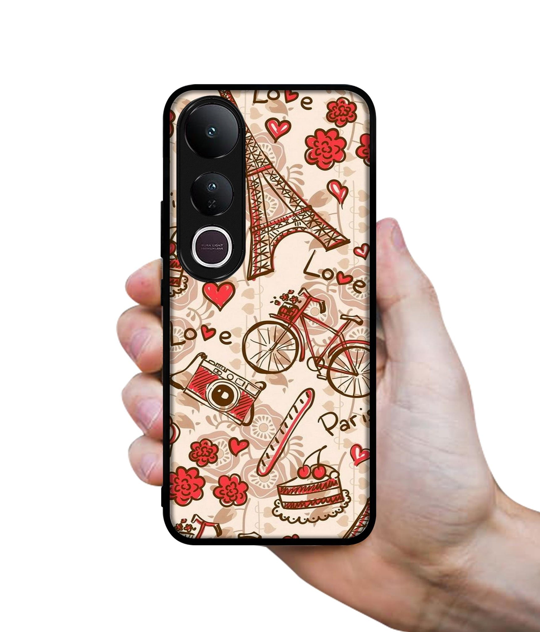 Vintage Paris Designer 2D Printed Back Case Cover for Vivo V50 Lite 5G / V50 Lite 4G