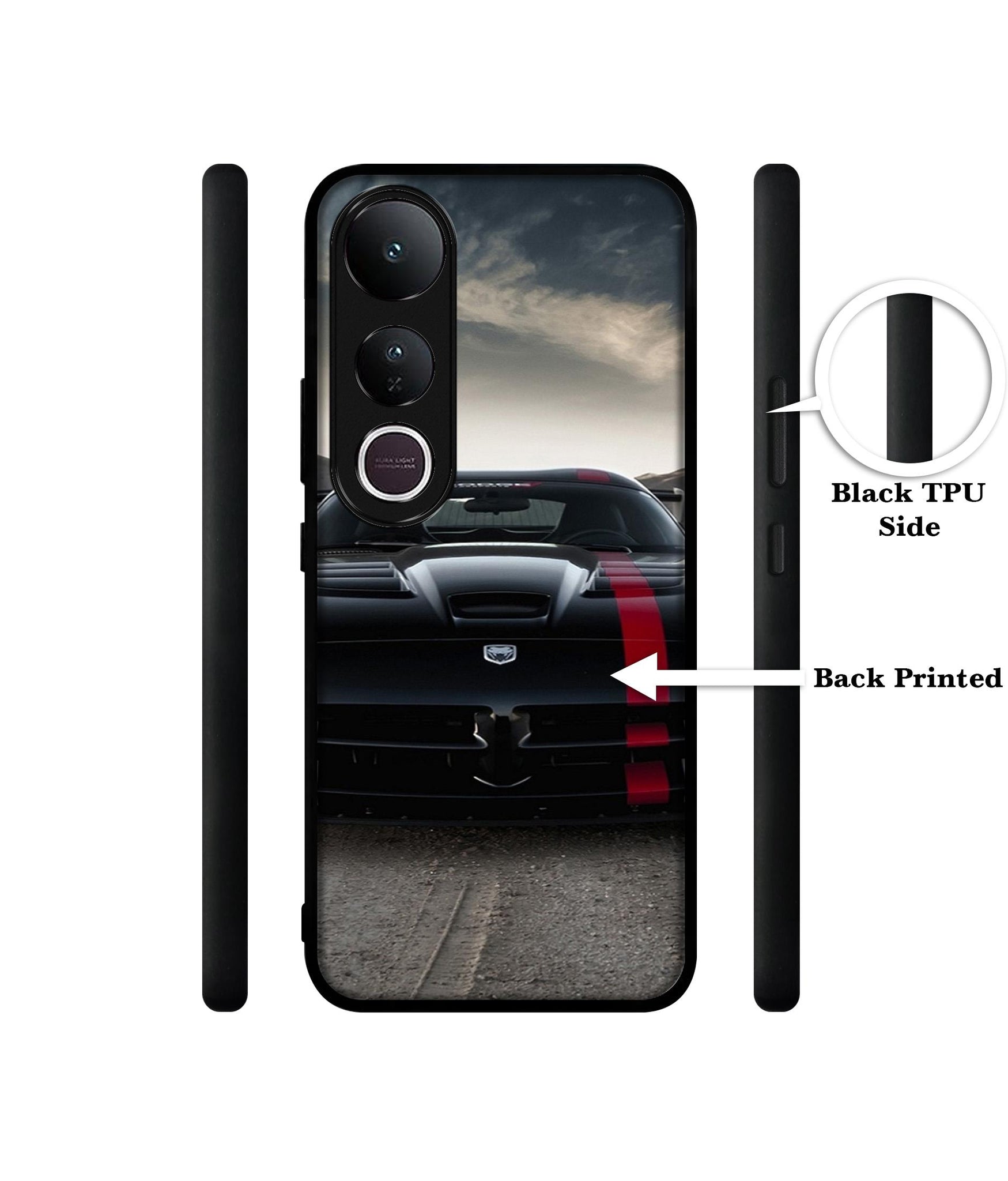 Sports Car Pattern Designer 2D Printed Back Case Cover for Vivo V50 Lite 5G / V50 Lite 4G