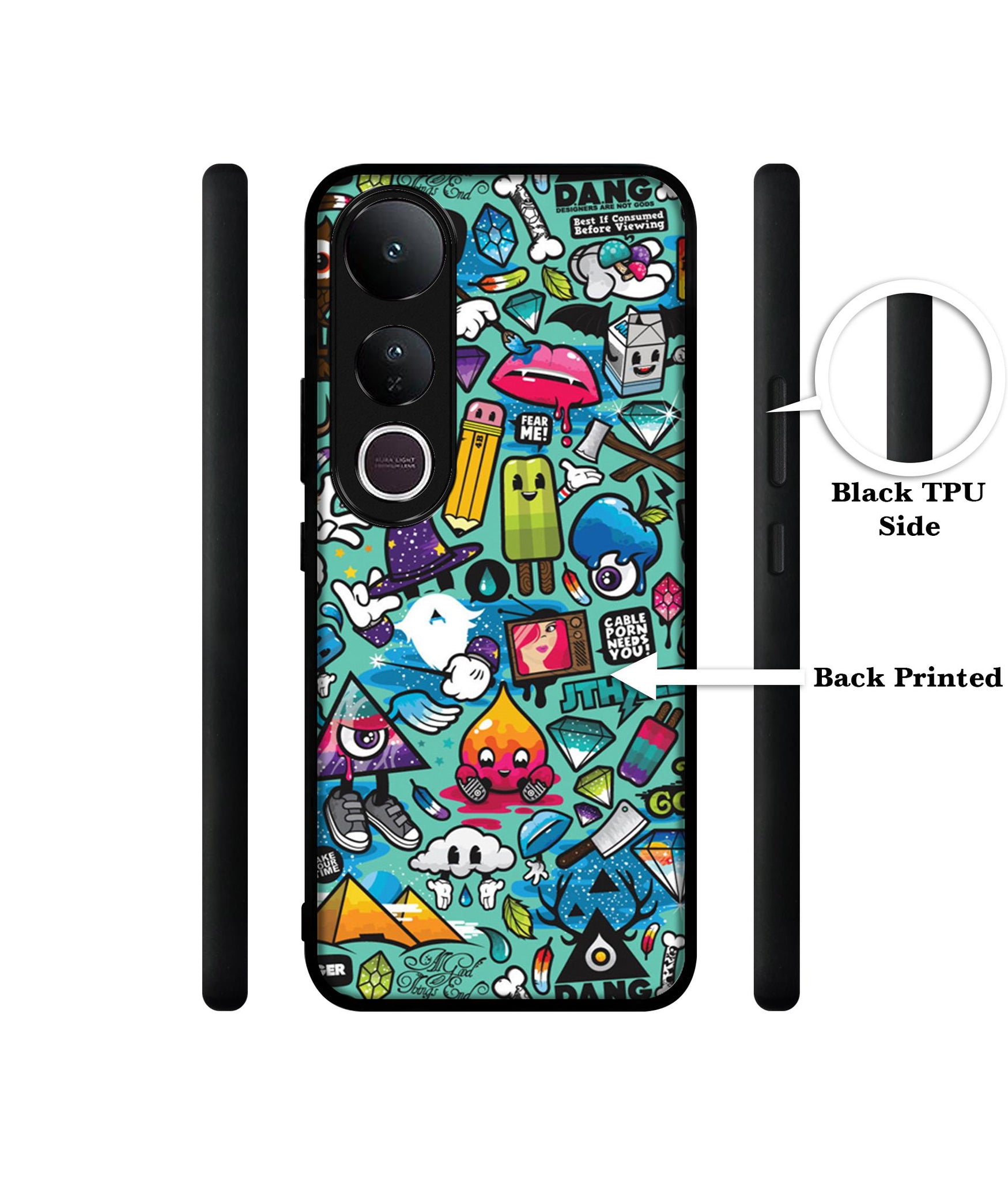 Crazy Designer 2D Printed Back Case Cover for Vivo V50 Lite 5G / V50 Lite 4G