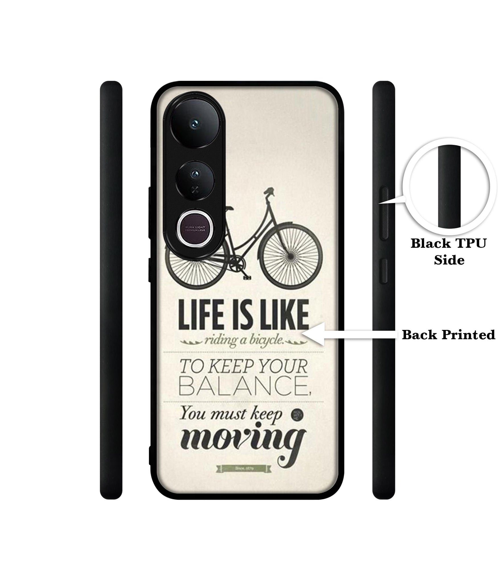 Life is Like Moving Designer 2D Printed Back Case Cover for Vivo V50 Lite 5G / V50 Lite 4G