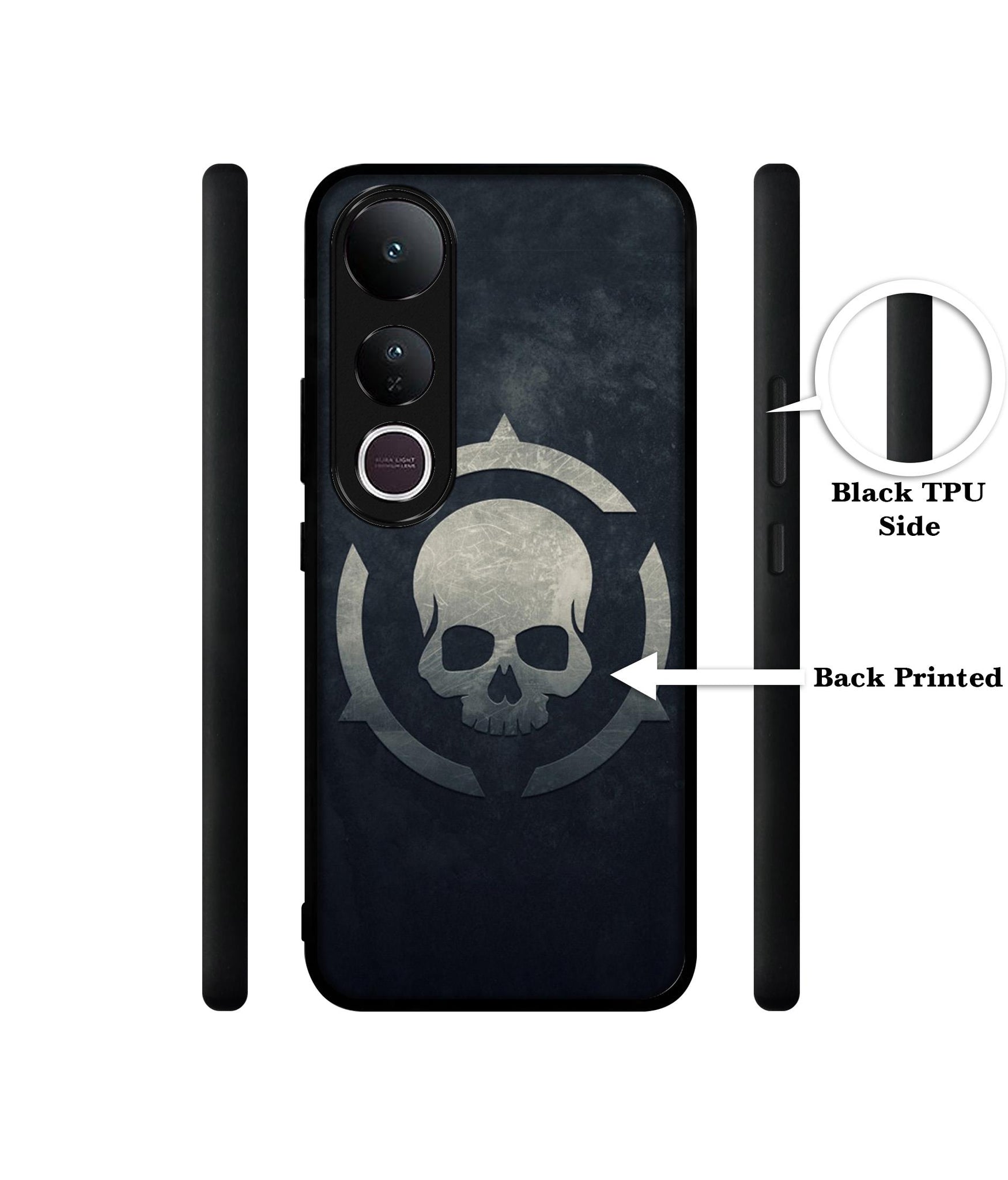 Skull Pattern Print Designer 2D Printed Back Case Cover for Vivo V50 Lite 5G / V50 Lite 4G