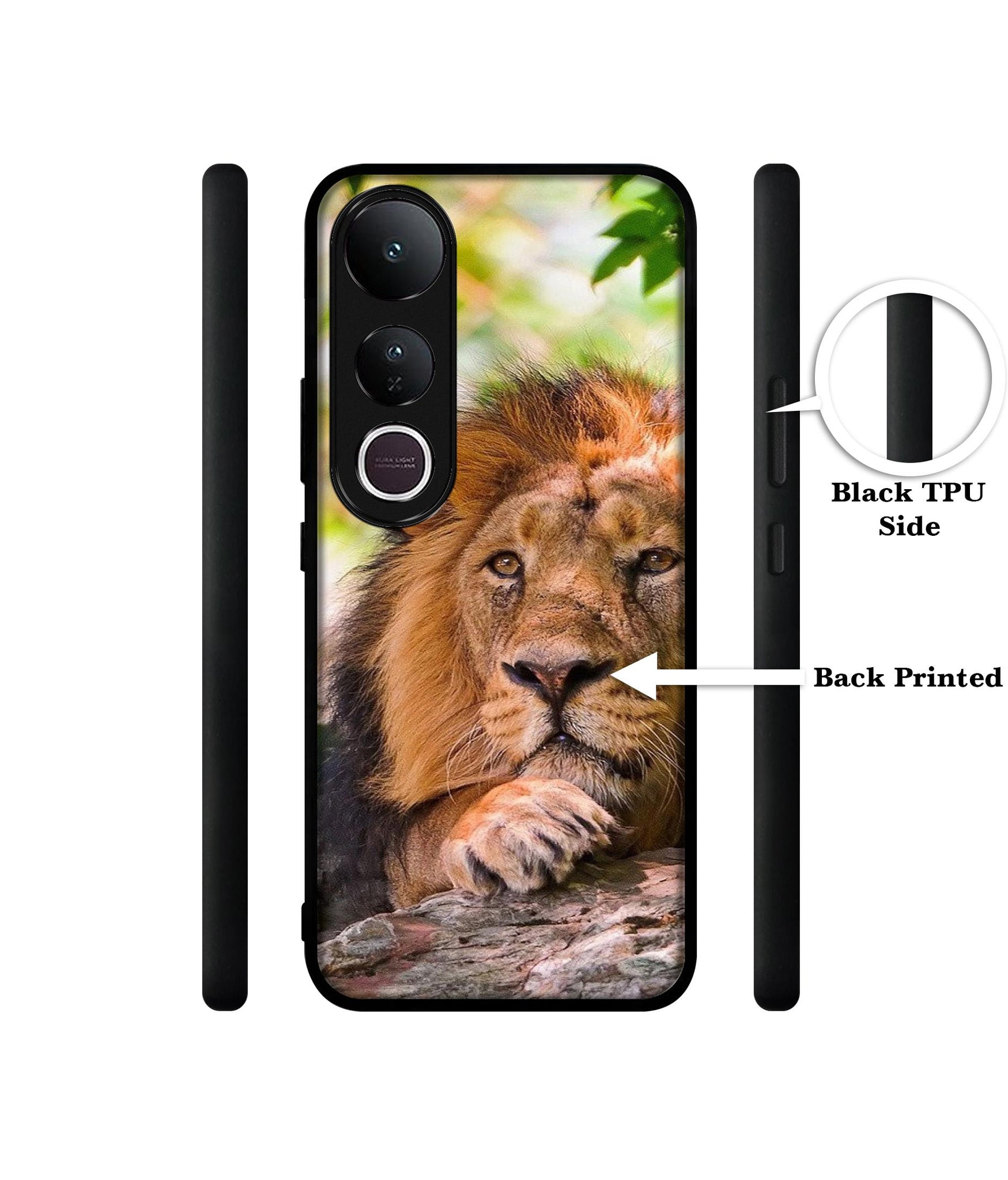 Tiger Pattern Print Designer 2D Printed Back Case Cover for Vivo V50 Lite 5G / V50 Lite 4G