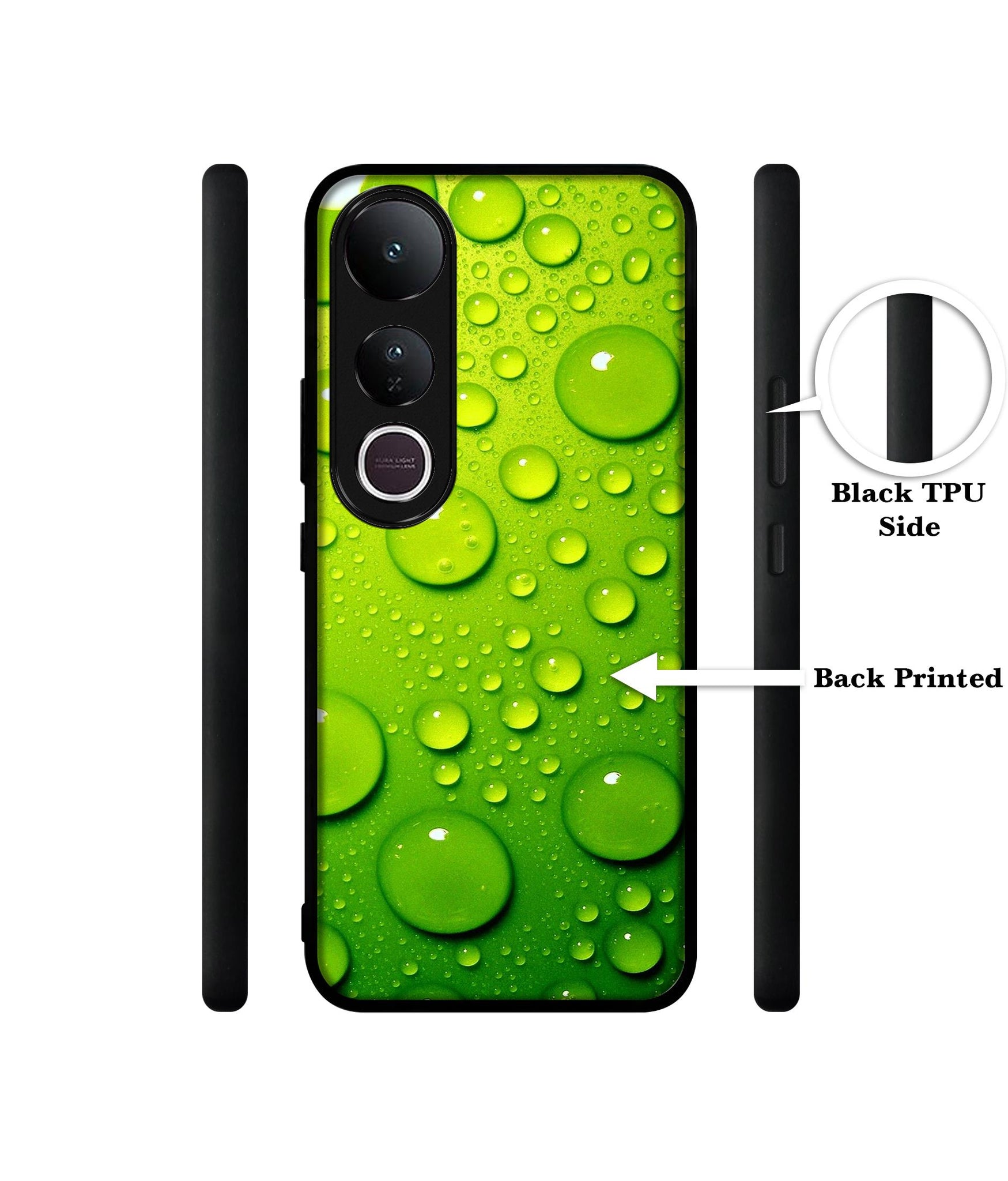 Green Bubbles Designer 2D Printed Back Case Cover for Vivo V50 Lite 5G / V50 Lite 4G