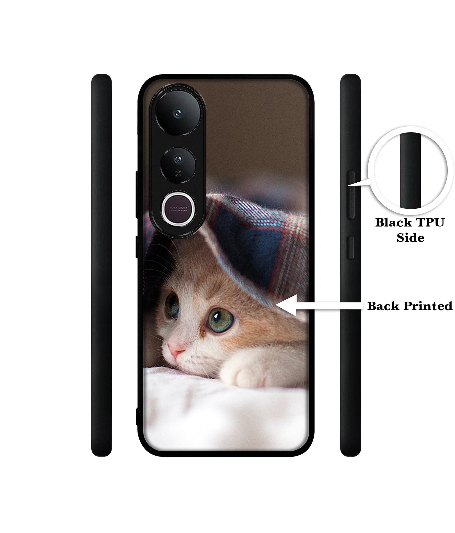 Sleepy Kitten Designer 2D Printed Back Case Cover for Vivo V50 Lite 5G / V50 Lite 4G