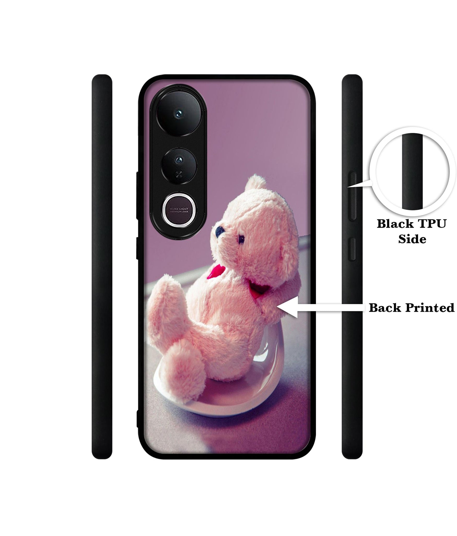 Cute Teddy Bear Designer 2D Printed Back Case Cover for Vivo V50 Lite 5G / V50 Lite 4G