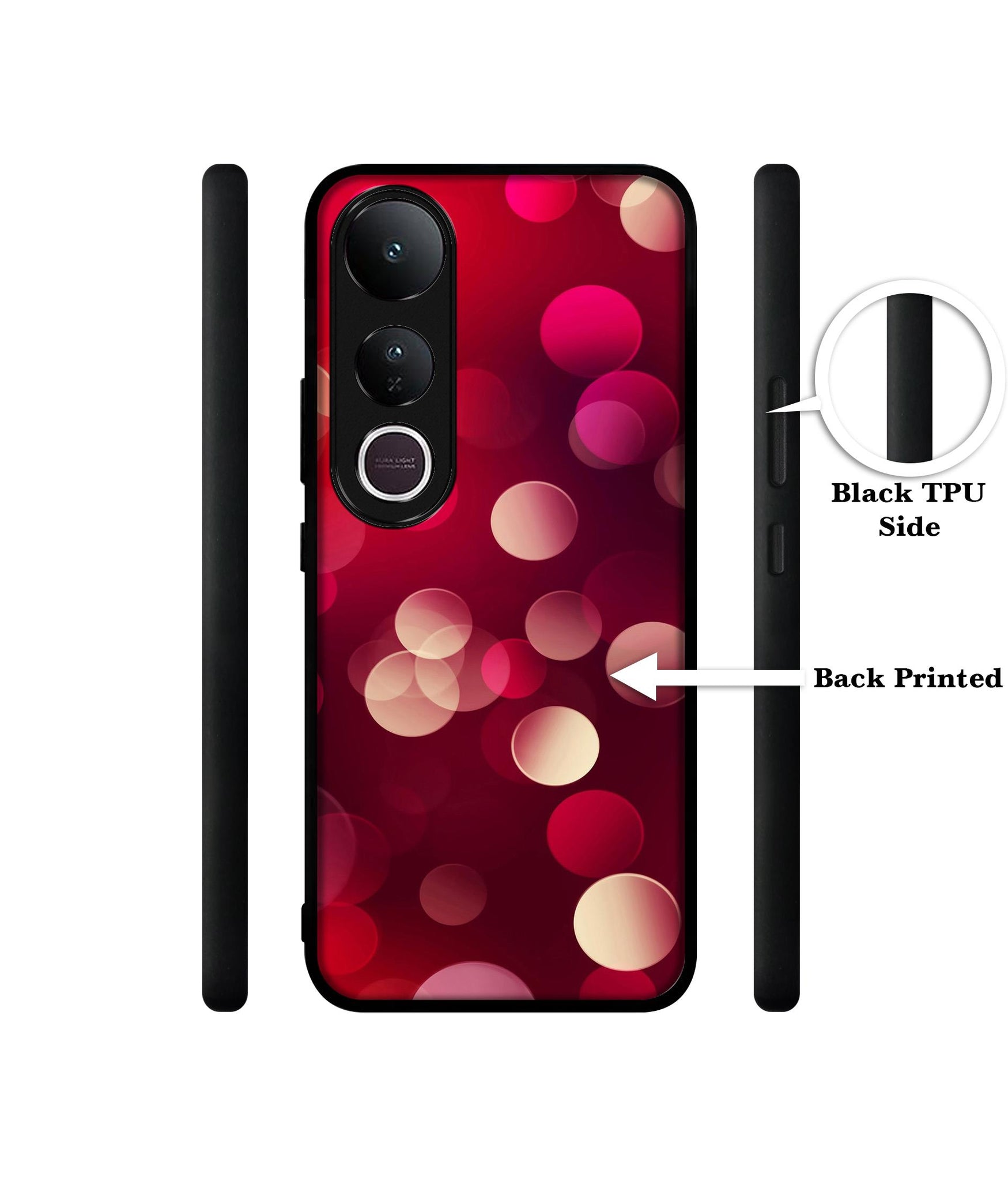 3D Circles Designer 2D Printed Back Case Cover for Vivo V50 Lite 5G / V50 Lite 4G