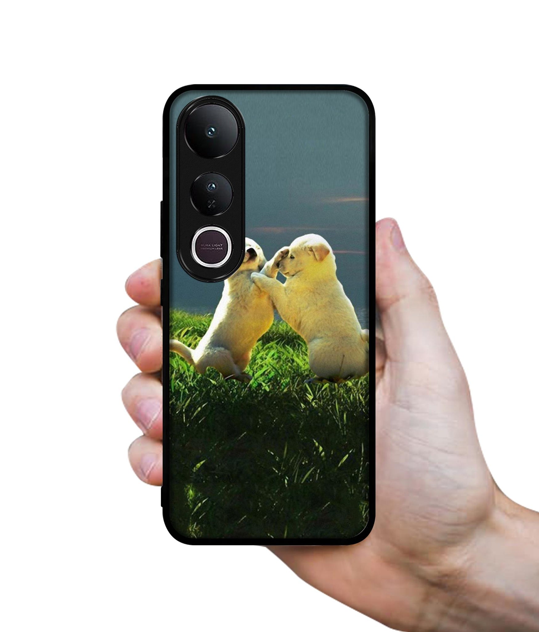 Puppy Couple Sunset Designer 2D Printed Back Case Cover for Vivo V50 Lite 5G / V50 Lite 4G