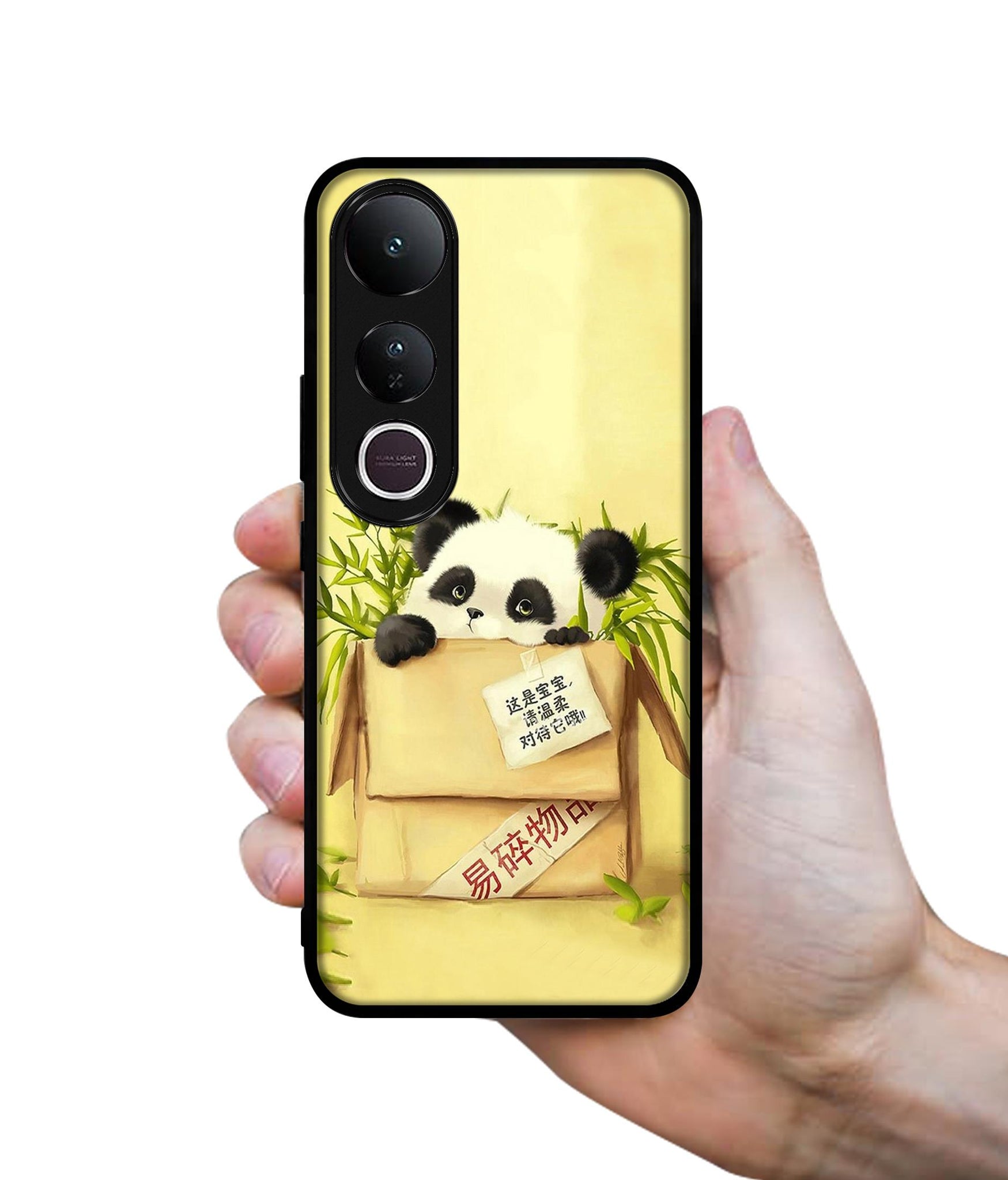 Panda In Box Designer 2D Printed Back Case Cover for Vivo V50 Lite 5G / V50 Lite 4G