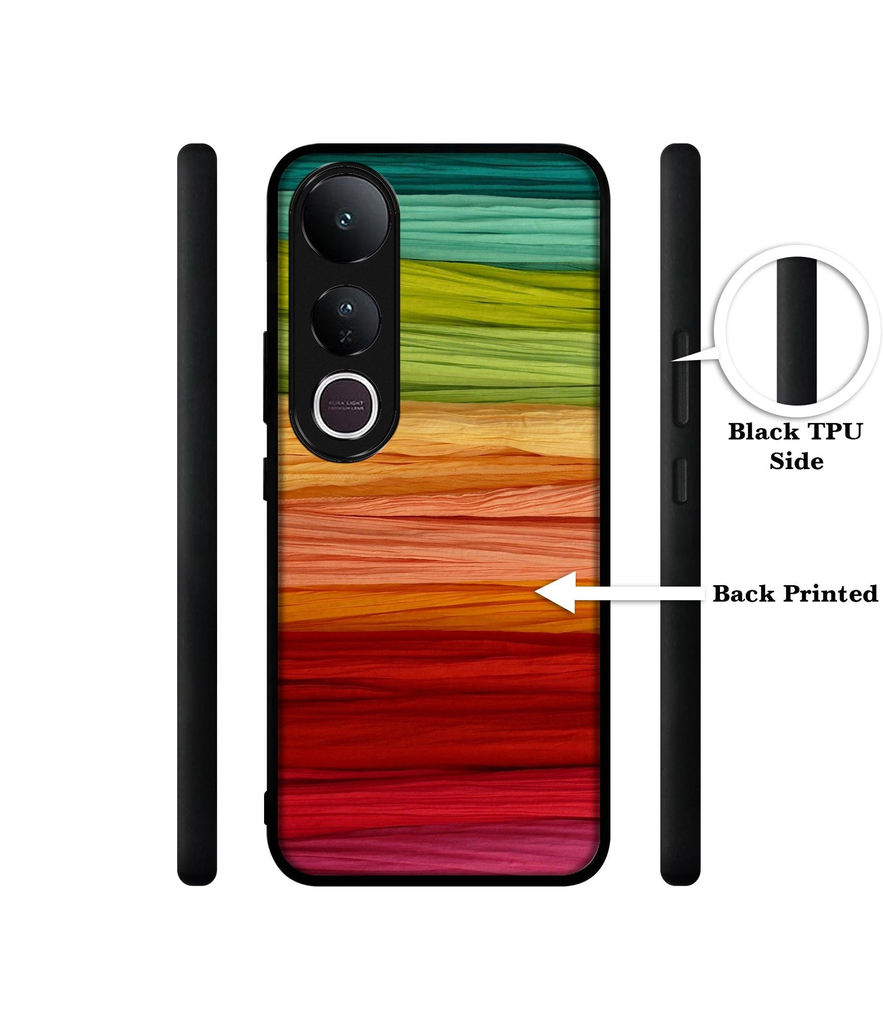 Colorful Thread Designer 2D Printed Back Case Cover for Vivo V50 Lite 5G / V50 Lite 4G