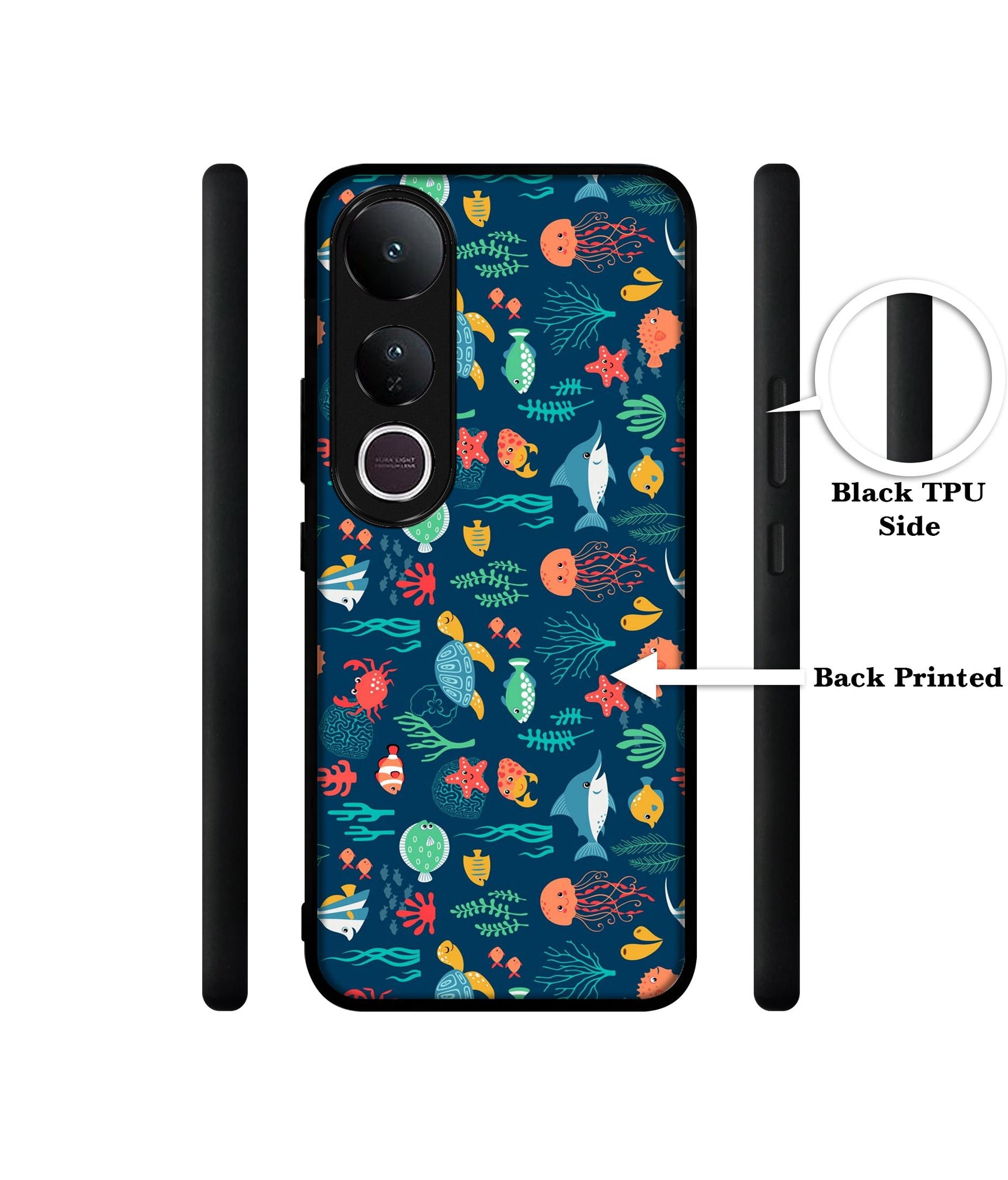 Aquarium Texture Designer 2D Printed Back Case Cover for Vivo V50 Lite 5G / V50 Lite 4G