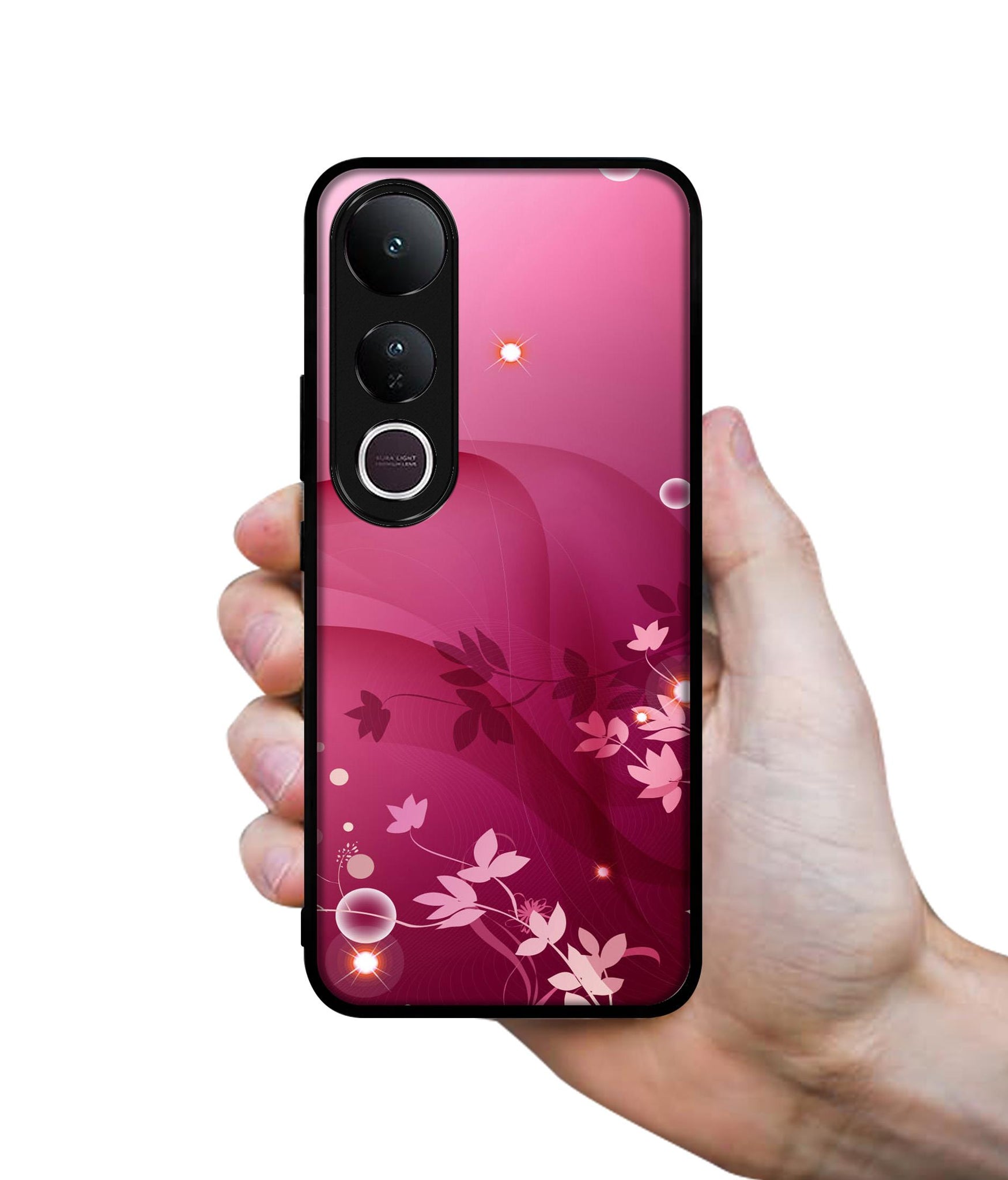 Pink Abstract Designer 2D Printed Back Case Cover for Vivo V50 Lite 5G / V50 Lite 4G