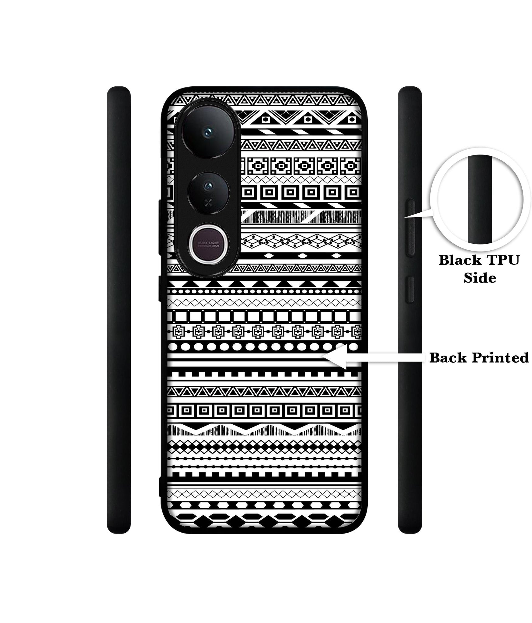 Black & White Patterns Designer 2D Printed Back Case Cover for Vivo V50 Lite 5G / V50 Lite 4G