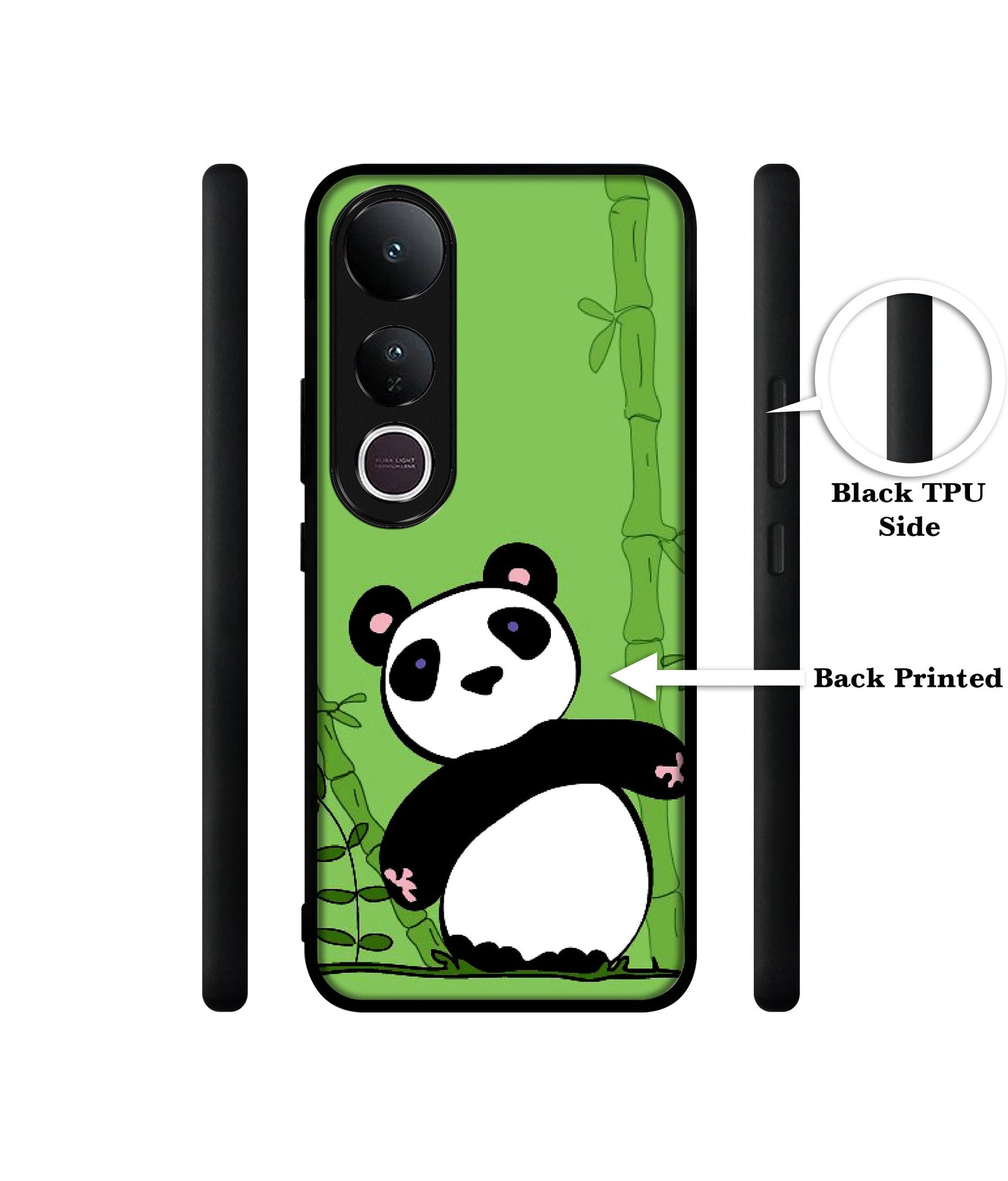 Panda with Bamboo Designer 2D Printed Back Case Cover for Vivo V50 Lite 5G / V50 Lite 4G
