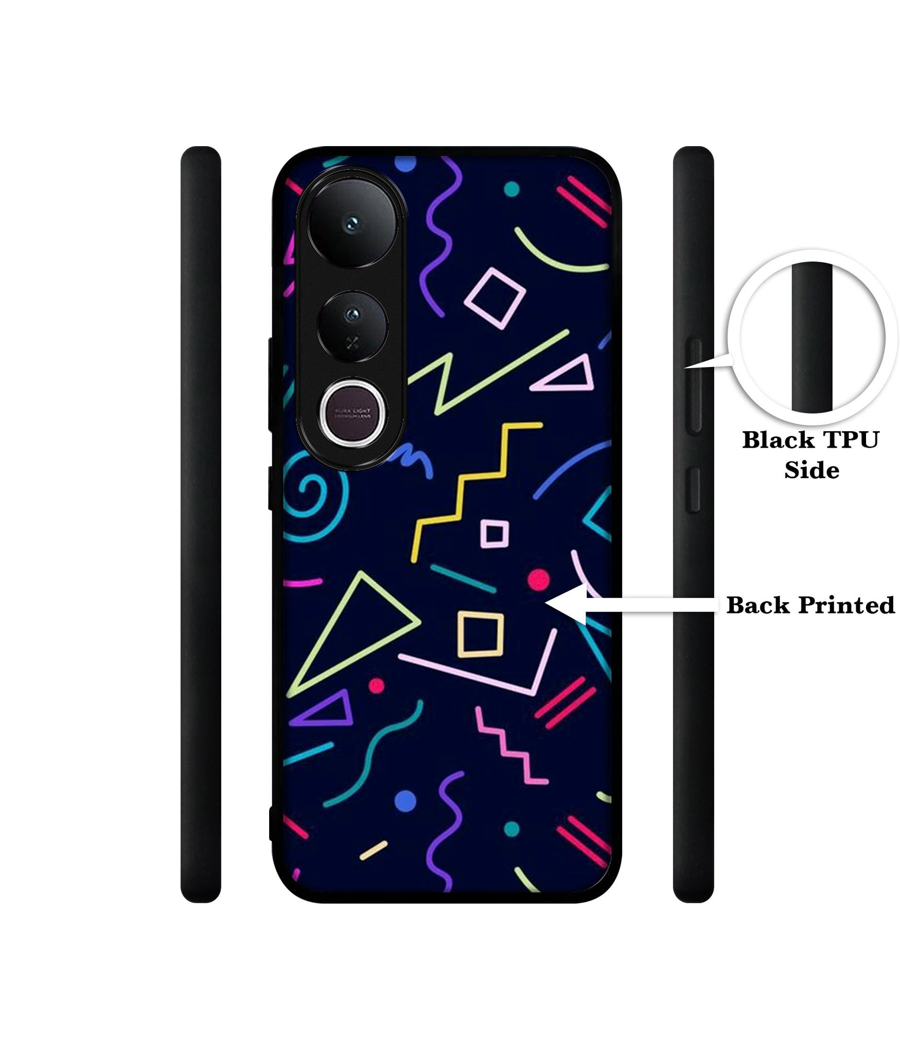 Retro Abstract Designer 2D Printed Back Case Cover for Vivo V50 Lite 5G / V50 Lite 4G