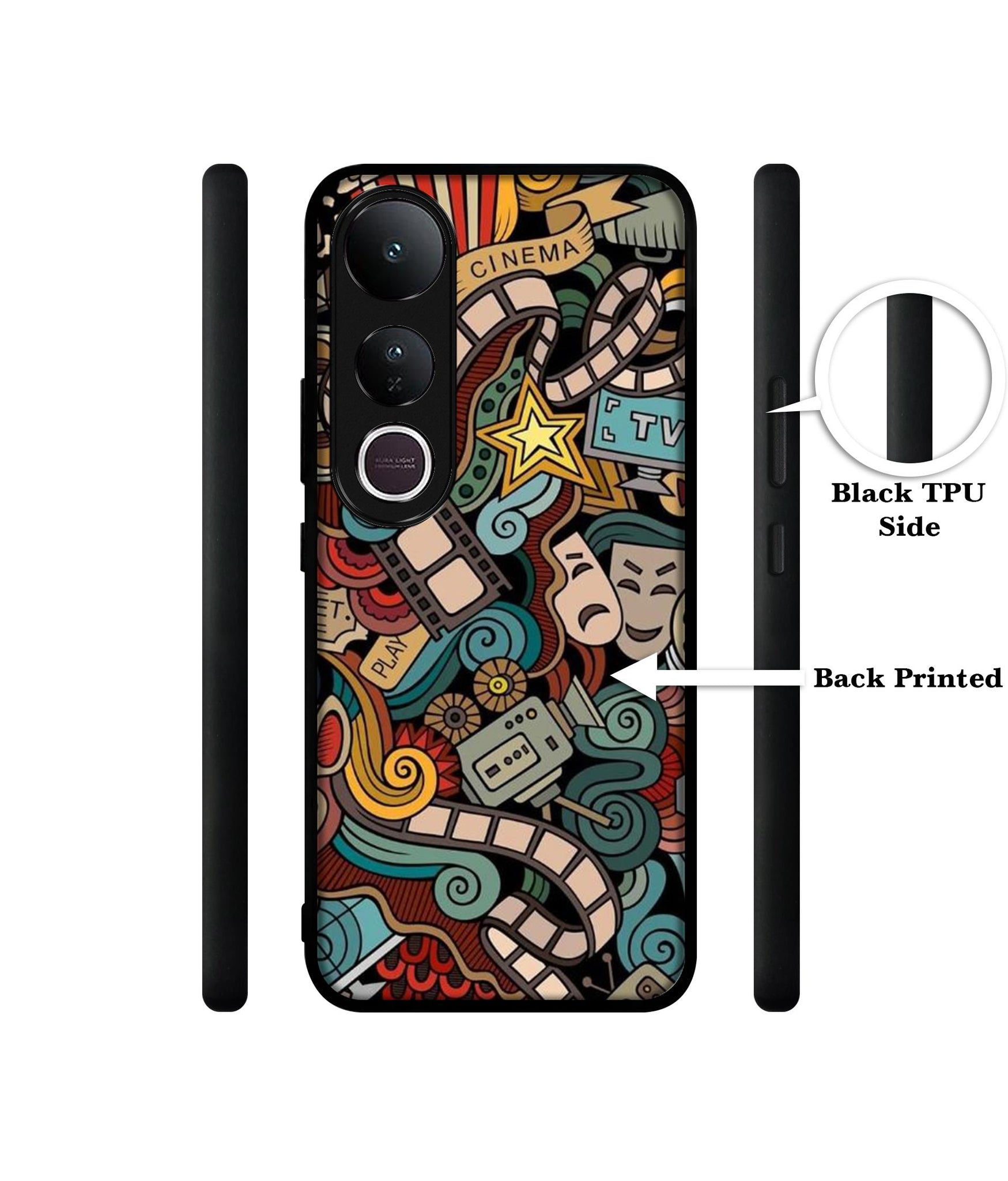 Movies Designer 2D Printed Back Case Cover for Vivo V50 Lite 5G / V50 Lite 4G