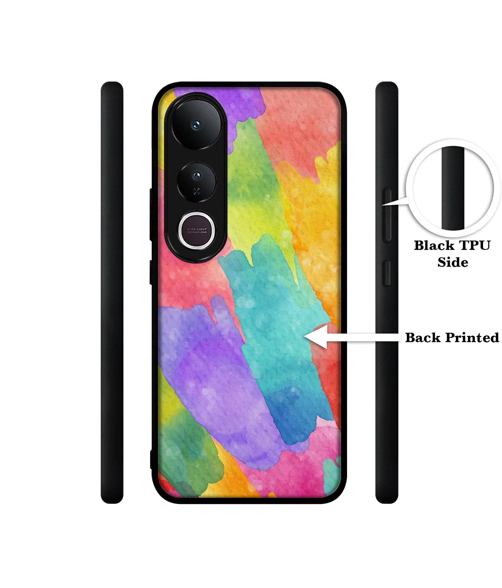 Water Paint Colorful Abstract Designer 2D Printed Back Case Cover for Vivo V50 Lite 5G / V50 Lite 4G