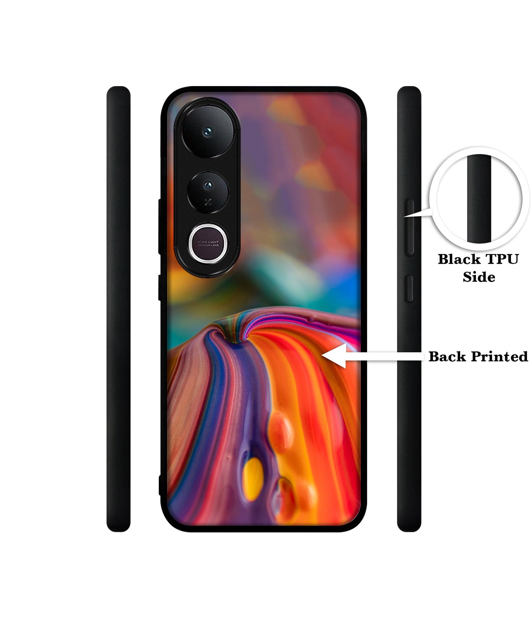 Rainbow Colors Designer 2D Printed Back Case Cover for Vivo V50 Lite 5G / V50 Lite 4G