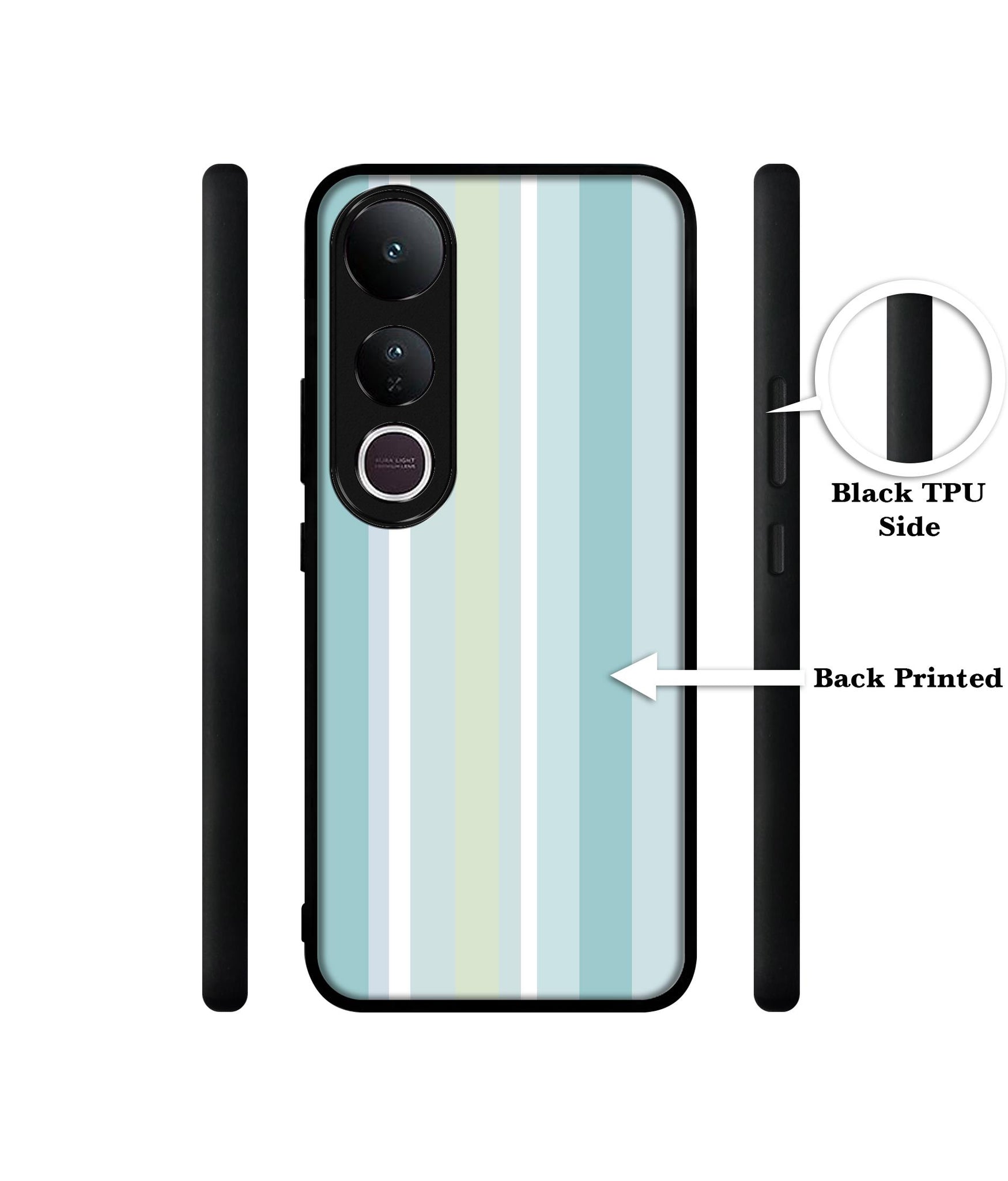 Light Green Stripes Designer 2D Printed Back Case Cover for Vivo V50 Lite 5G / V50 Lite 4G