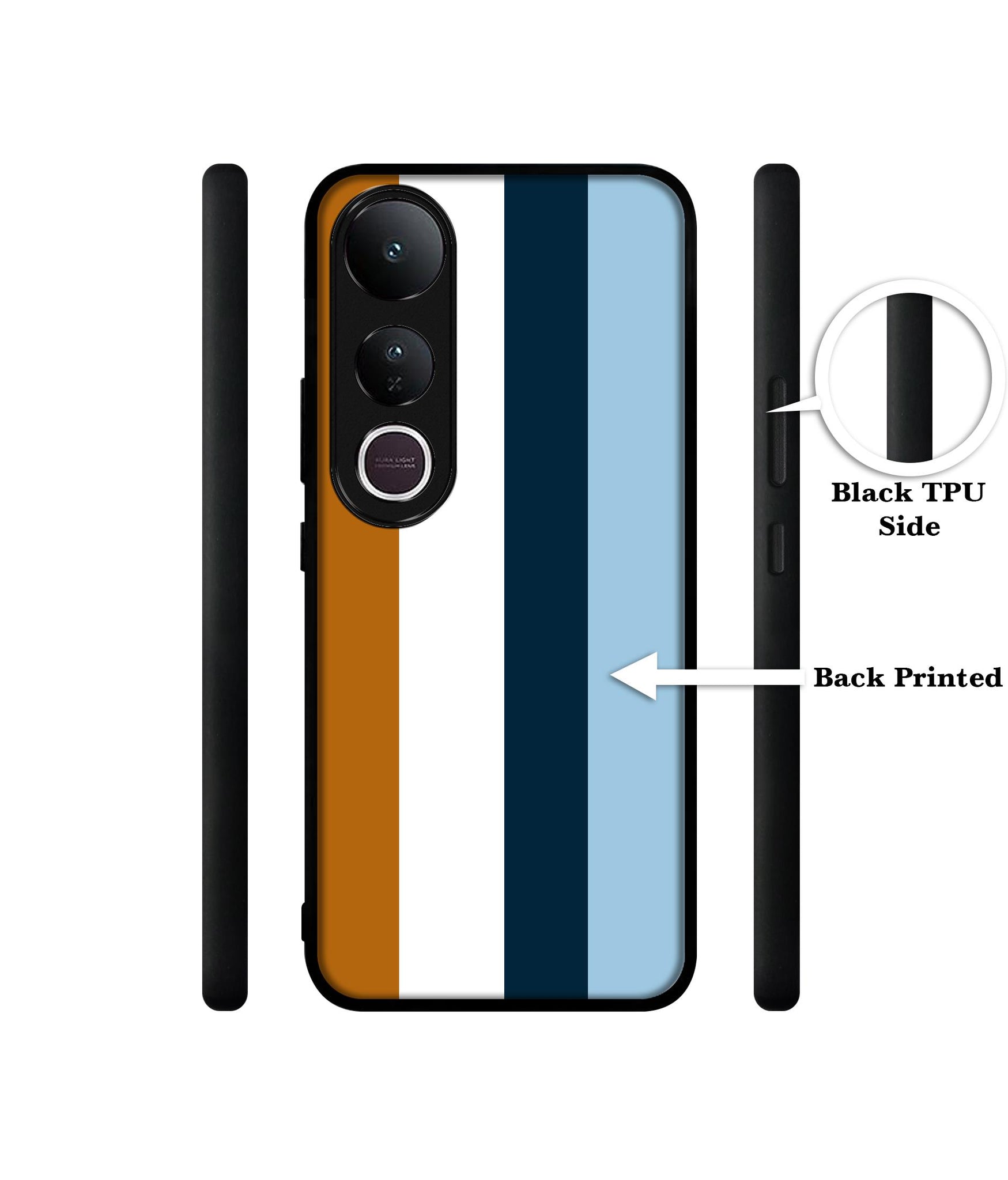 Color Stripes Designer 2D Printed Back Case Cover for Vivo V50 Lite 5G / V50 Lite 4G
