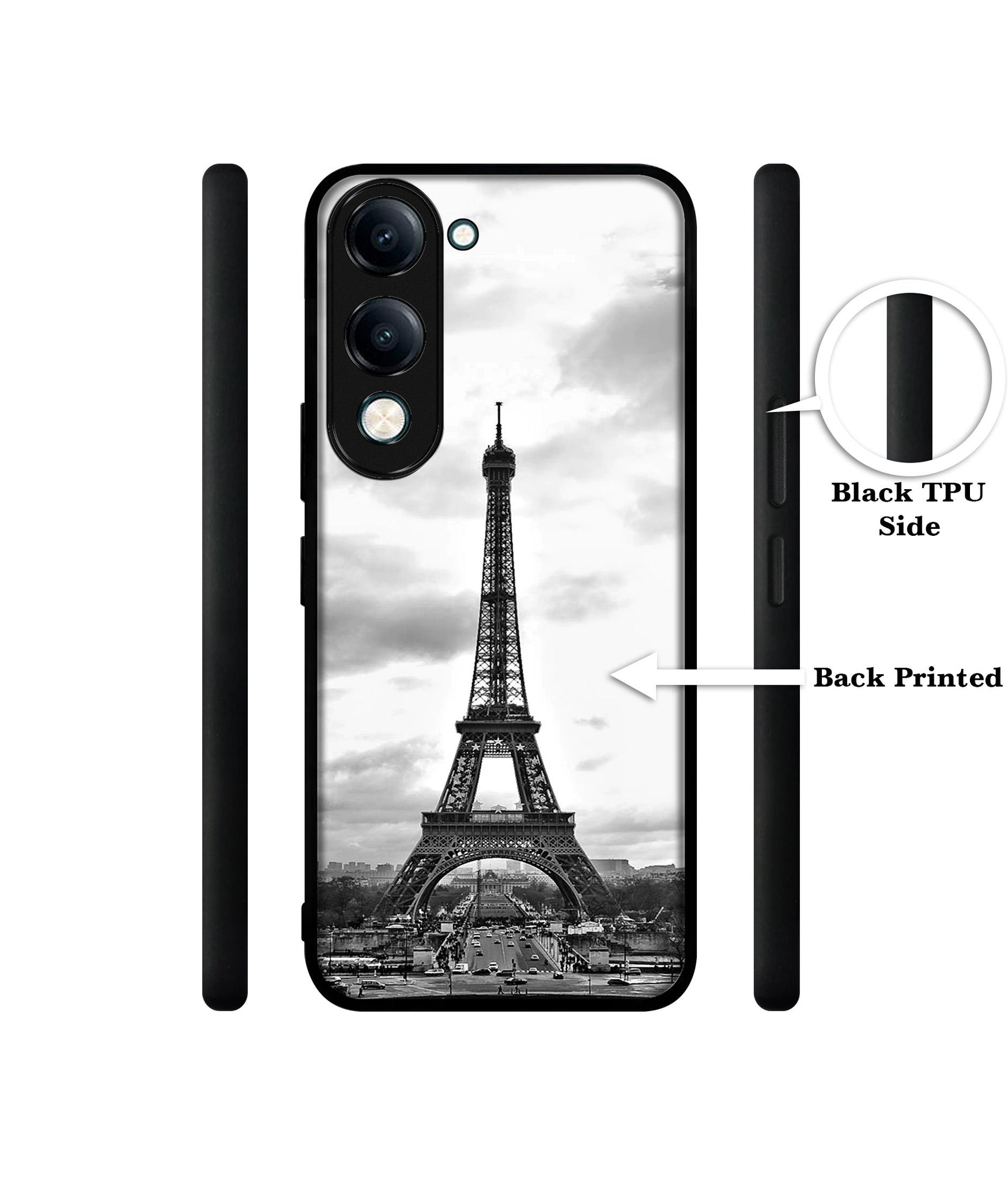 Eiffel Tower Designer 2D Printed Back Case Cover for Vivo Y04 4G / Y19e 4G / Y29s 5G