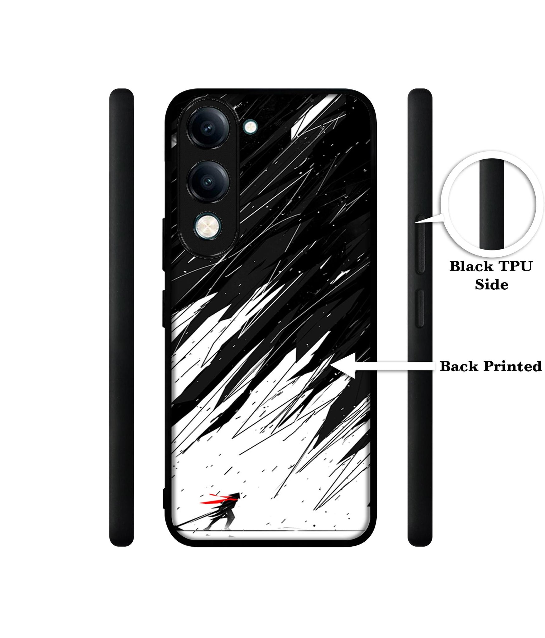 Geometric Strom Designer 2D Printed Back Case Cover for Vivo Y04 4G / Y19e 4G / Y29s 5G