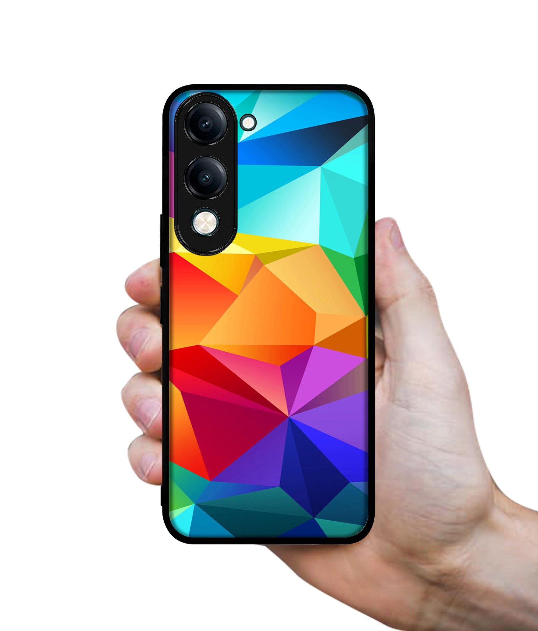 Colorful Pattern Designer 2D Printed Back Case Cover for Vivo Y04 4G / Y19e 4G / Y29s 5G
