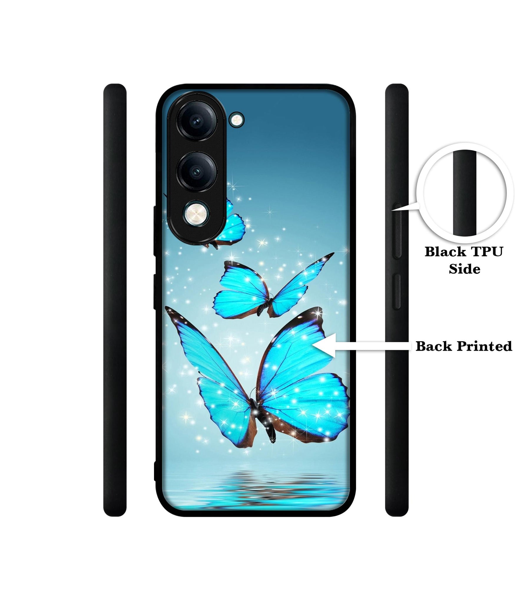 Flying Butterflies Designer 2D Printed Back Case Cover for Vivo Y04 4G / Y19e 4G / Y29s 5G